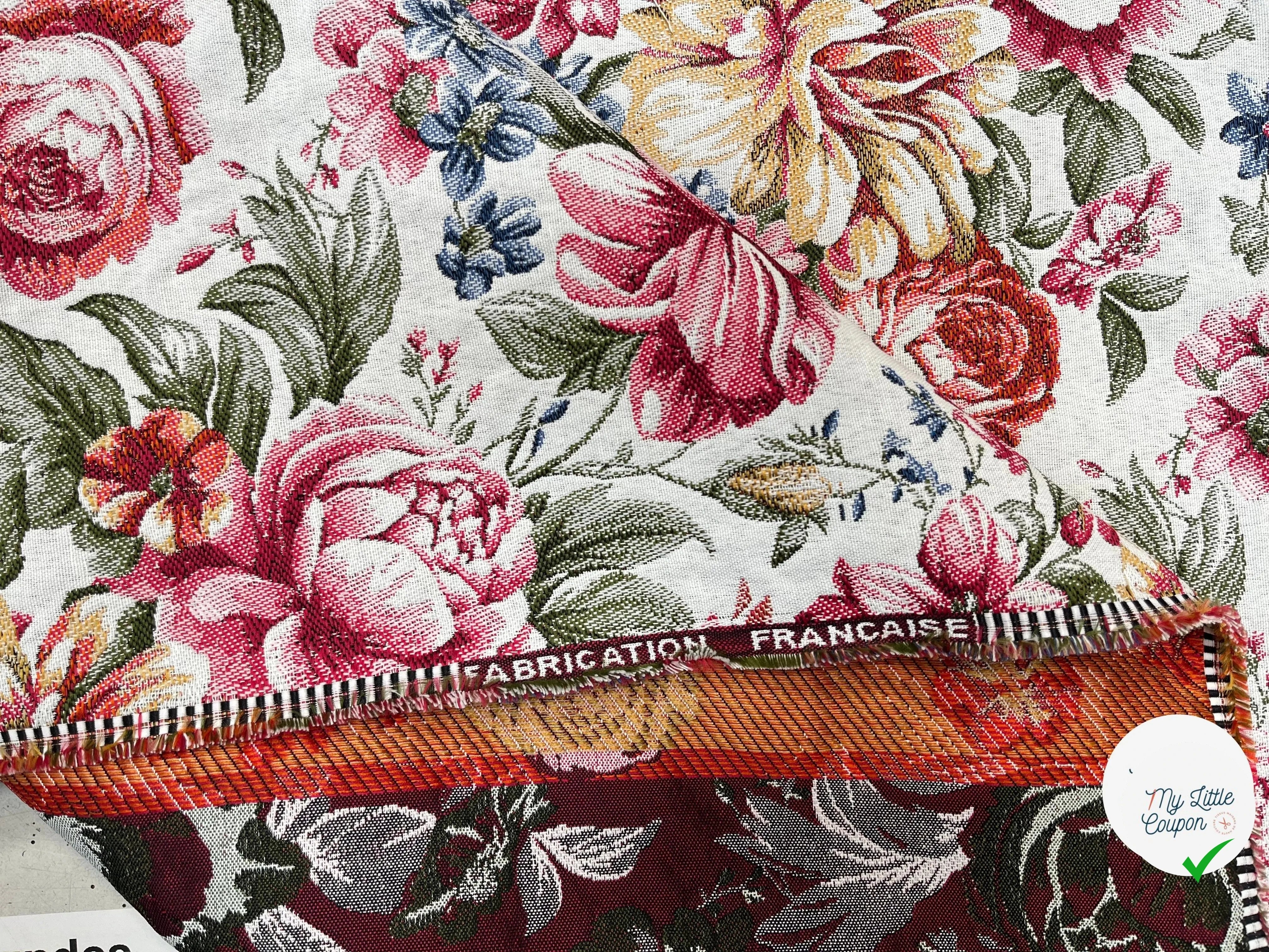 JACQUARD TISSÉ TEINT ALAIS ALLOVER ÉCRU ROSE - My Little Coupon