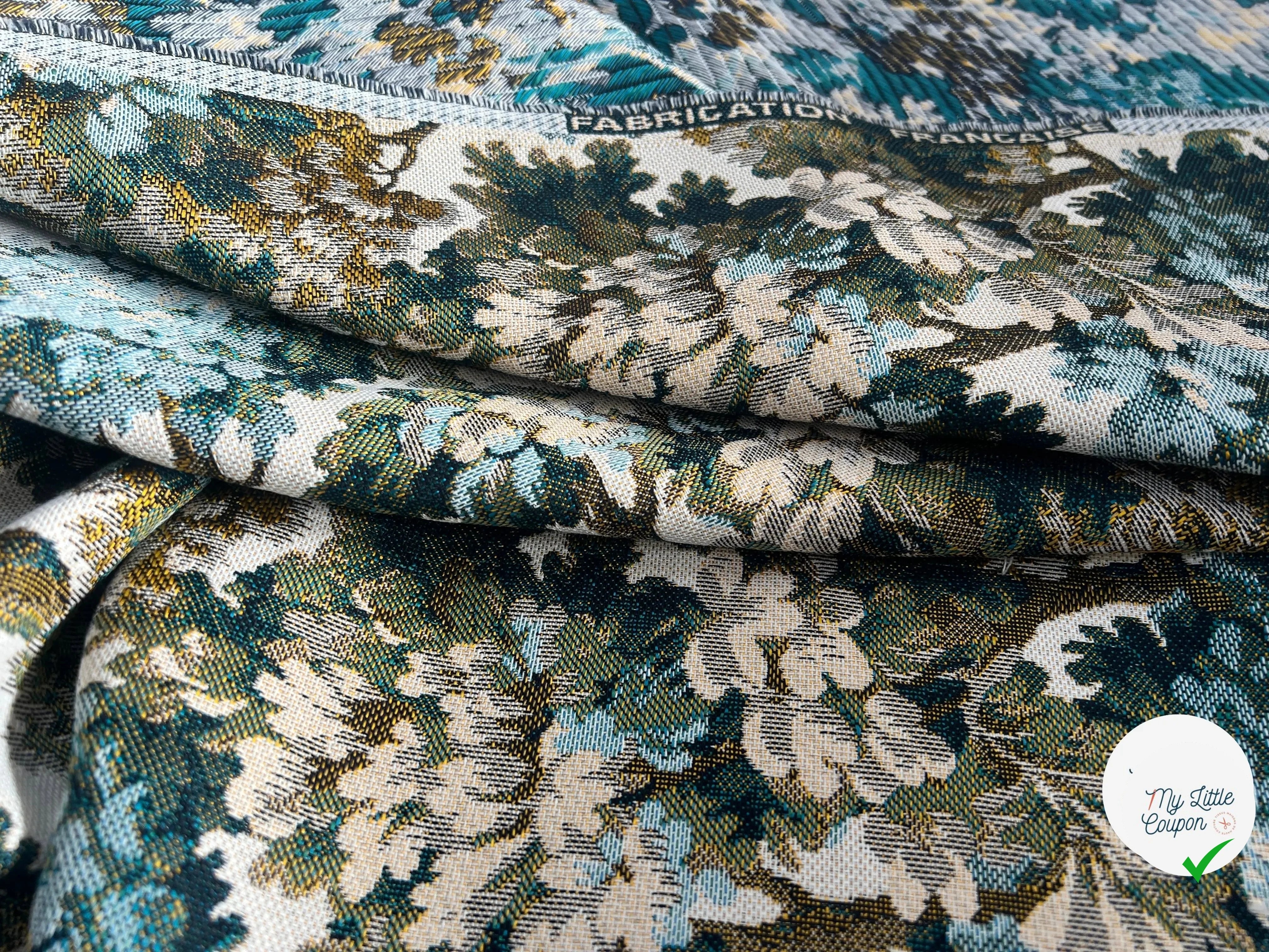 JACQUARD TISSÉ TEINT AUBUSSON ALLOVER ÉMERAUDE - My Little Coupon
