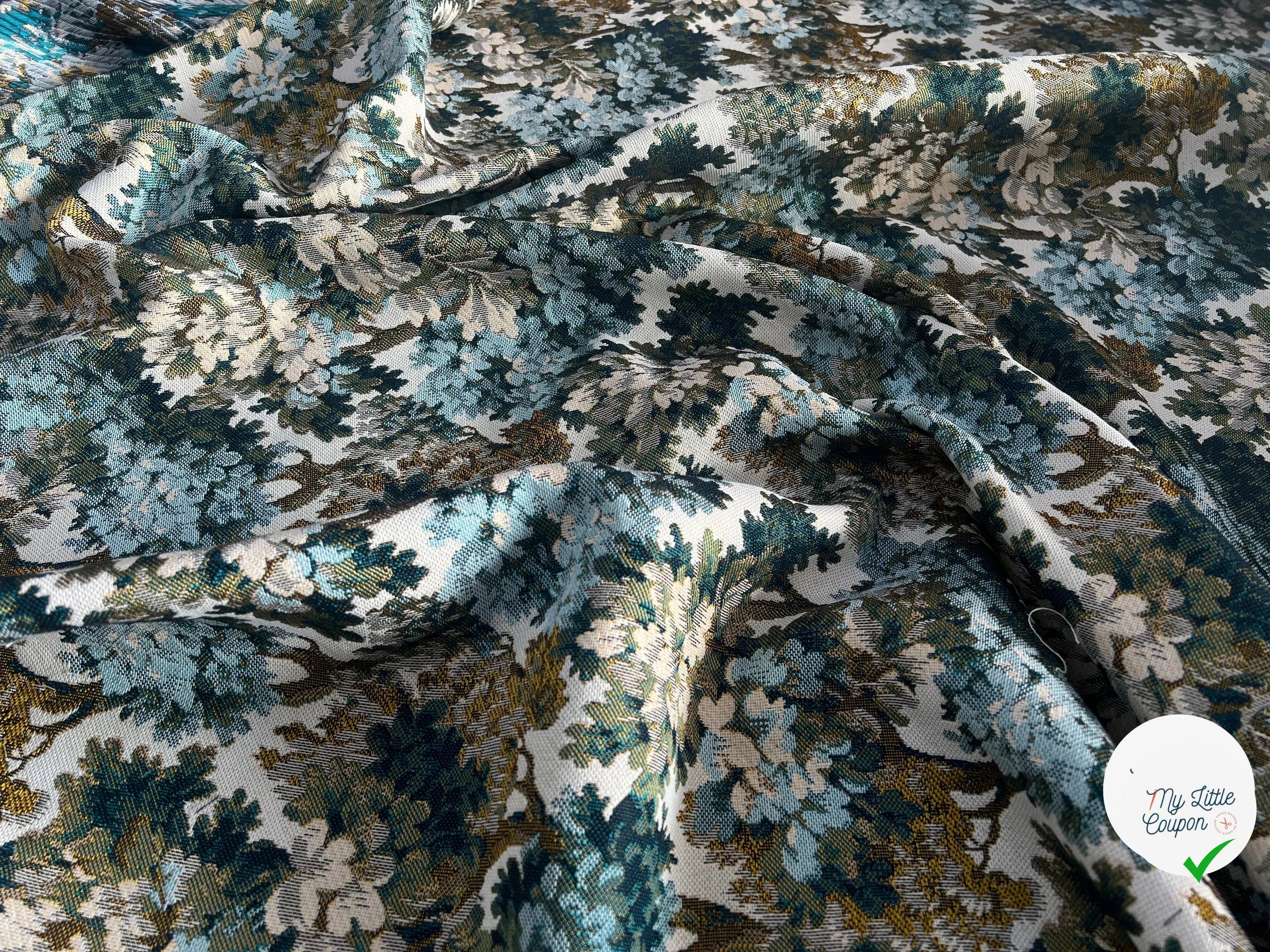 JACQUARD TISSÉ TEINT AUBUSSON ALLOVER ÉMERAUDE - My Little Coupon