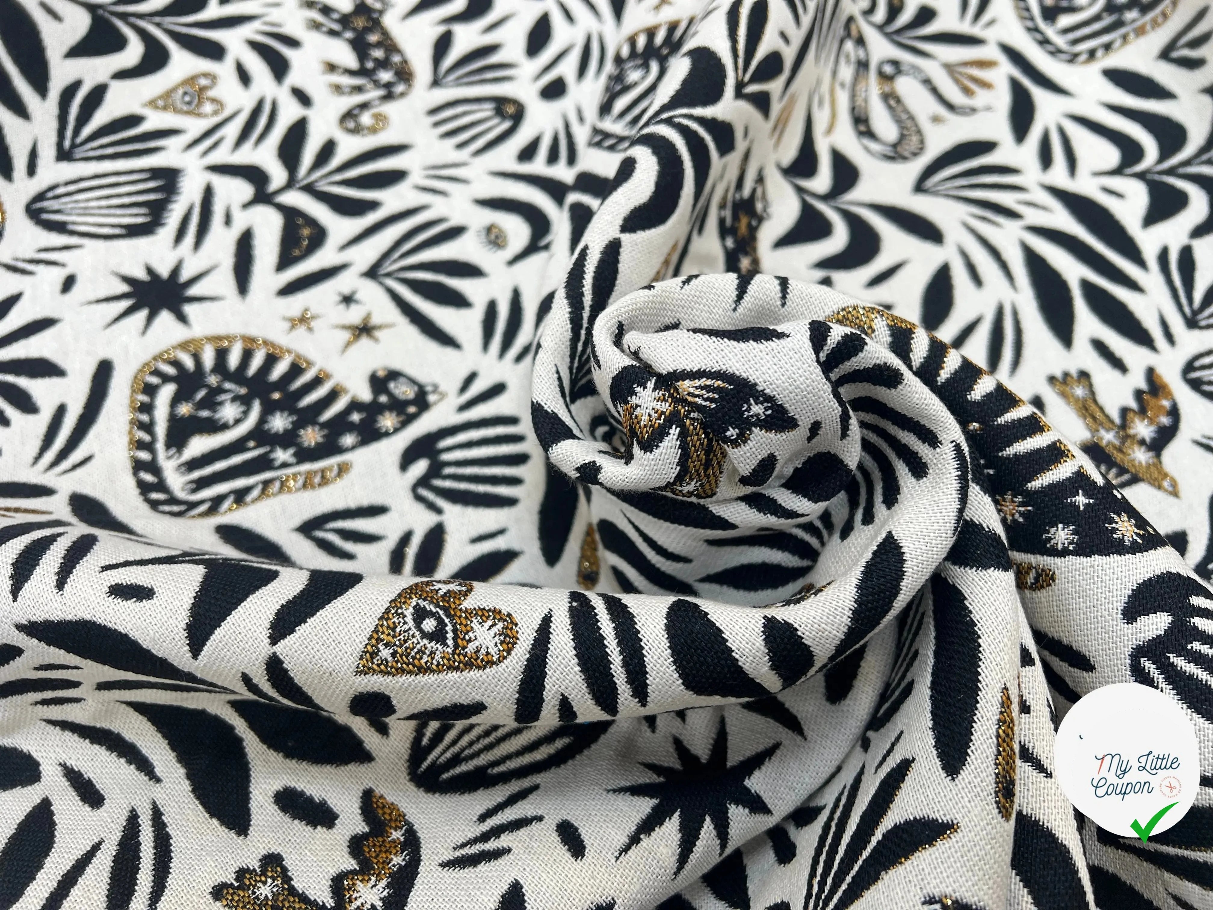 JACQUARD TISSÉ TEINT MYSTIC ALLOVER BLANC - My Little Coupon