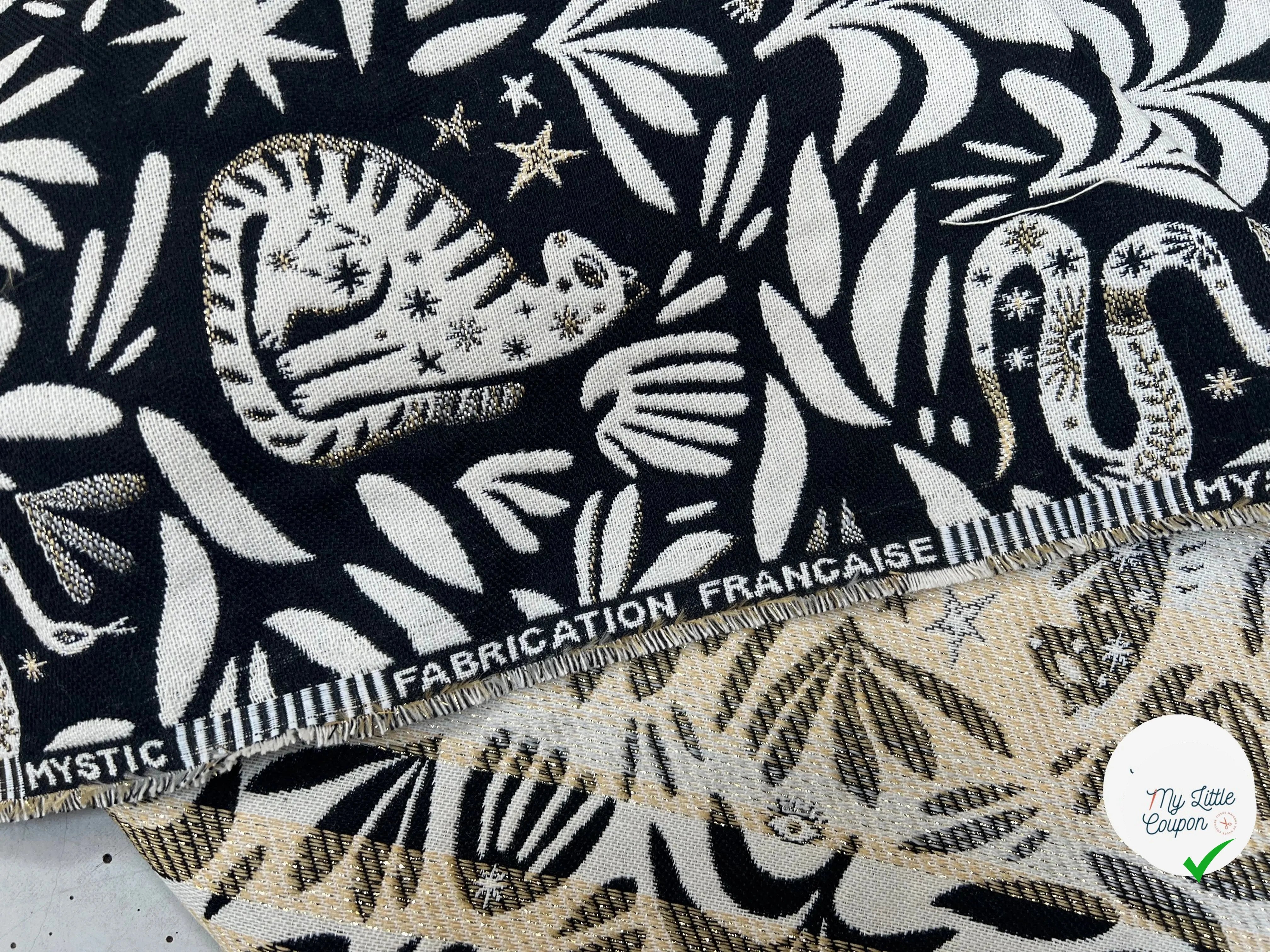 JACQUARD TISSÉ TEINT MYSTIC ALLOVER NOIR - My Little Coupon