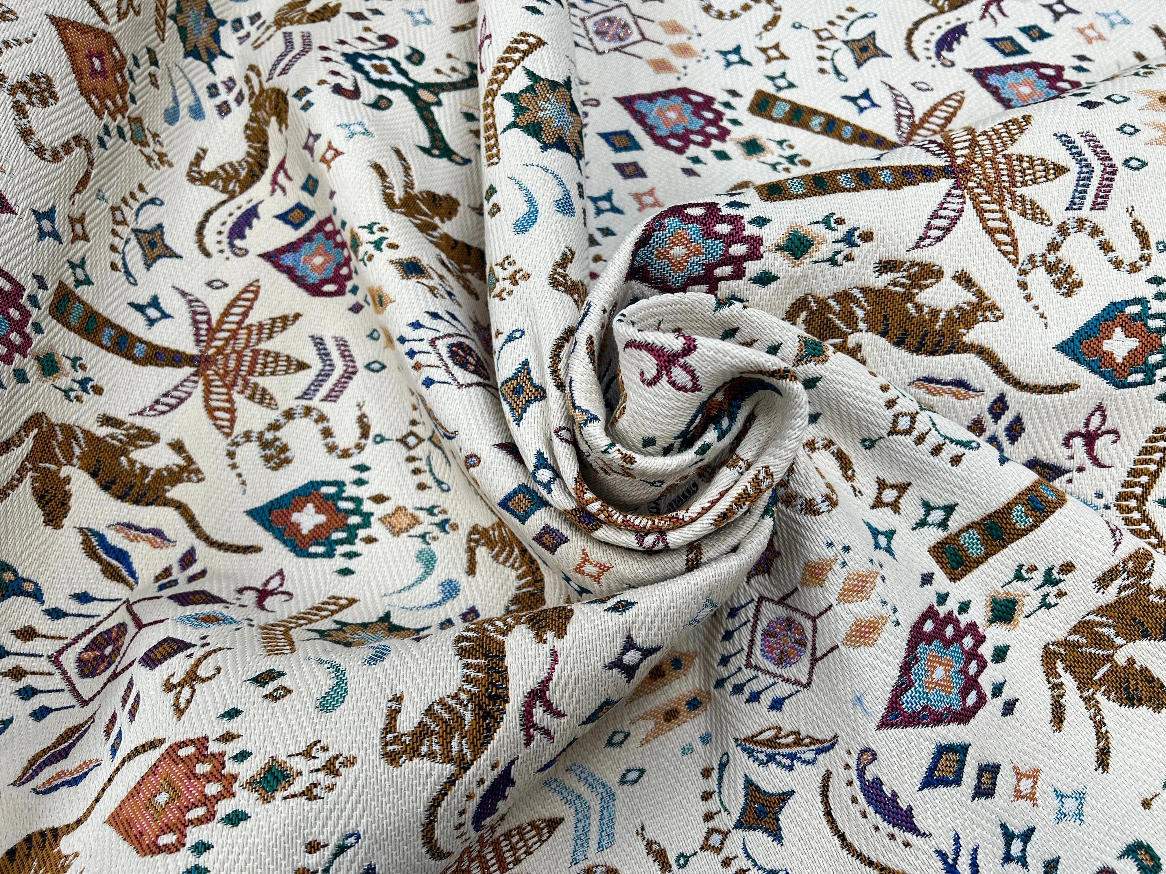 JACQUARD TISSÉ TEINT TIBET PAOLA ALLOVER BLANC - My Little Coupon