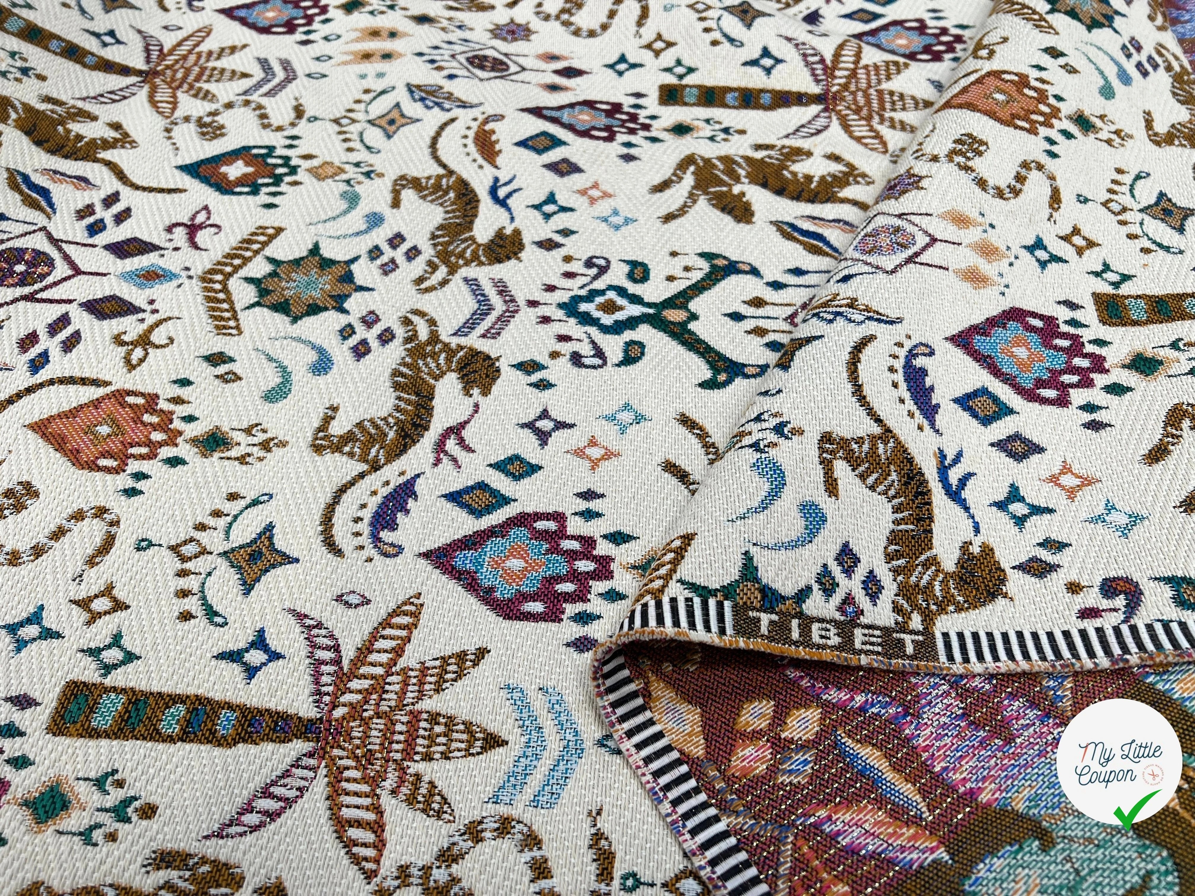 JACQUARD TISSÉ TEINT TIBET PAOLA ALLOVER BLANC - My Little Coupon