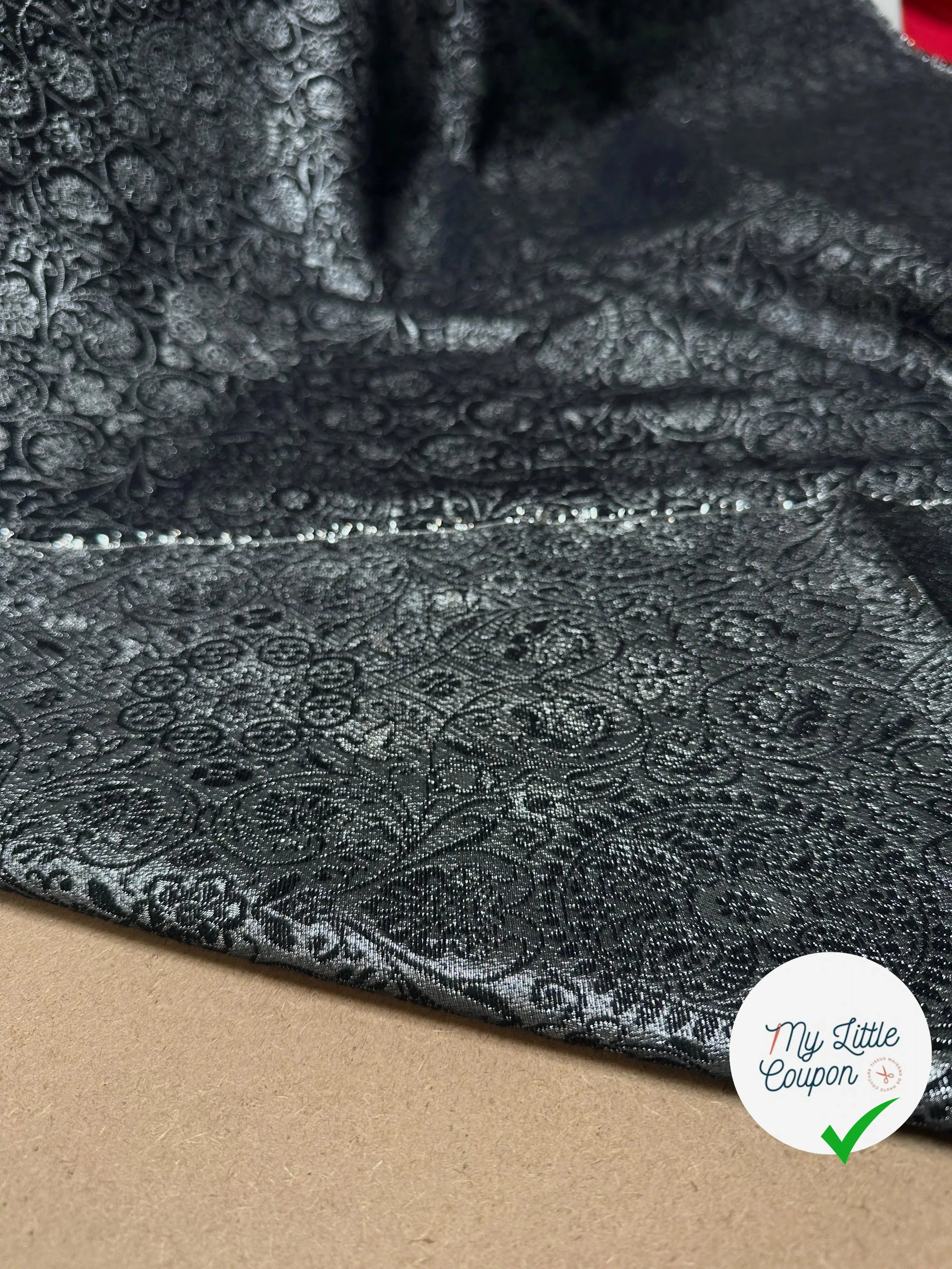 JACQUARD ZONKA NOIR ARGENTÉ - My Little Coupon