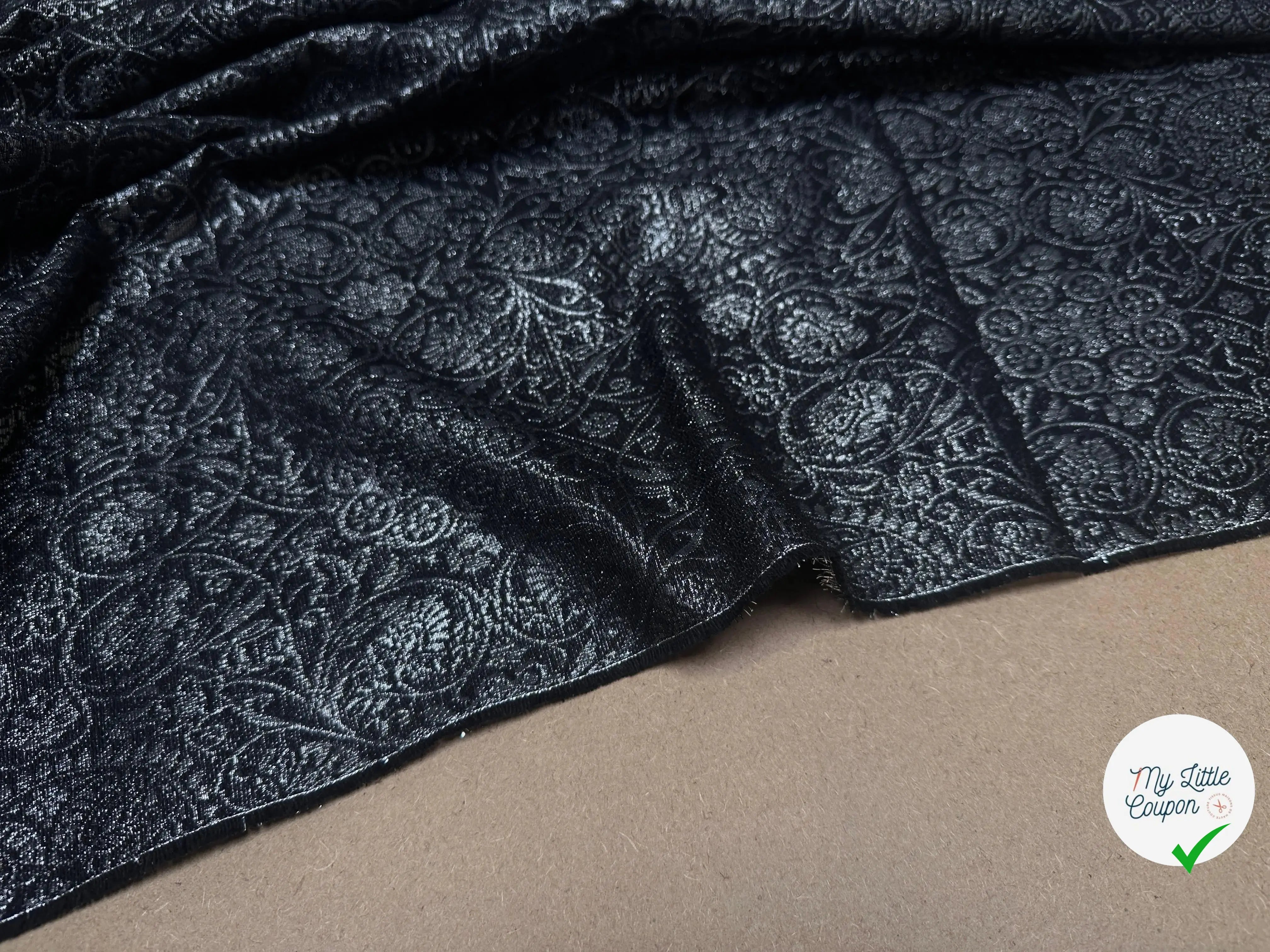 JACQUARD ZONKA NOIR ARGENTÉ - My Little Coupon