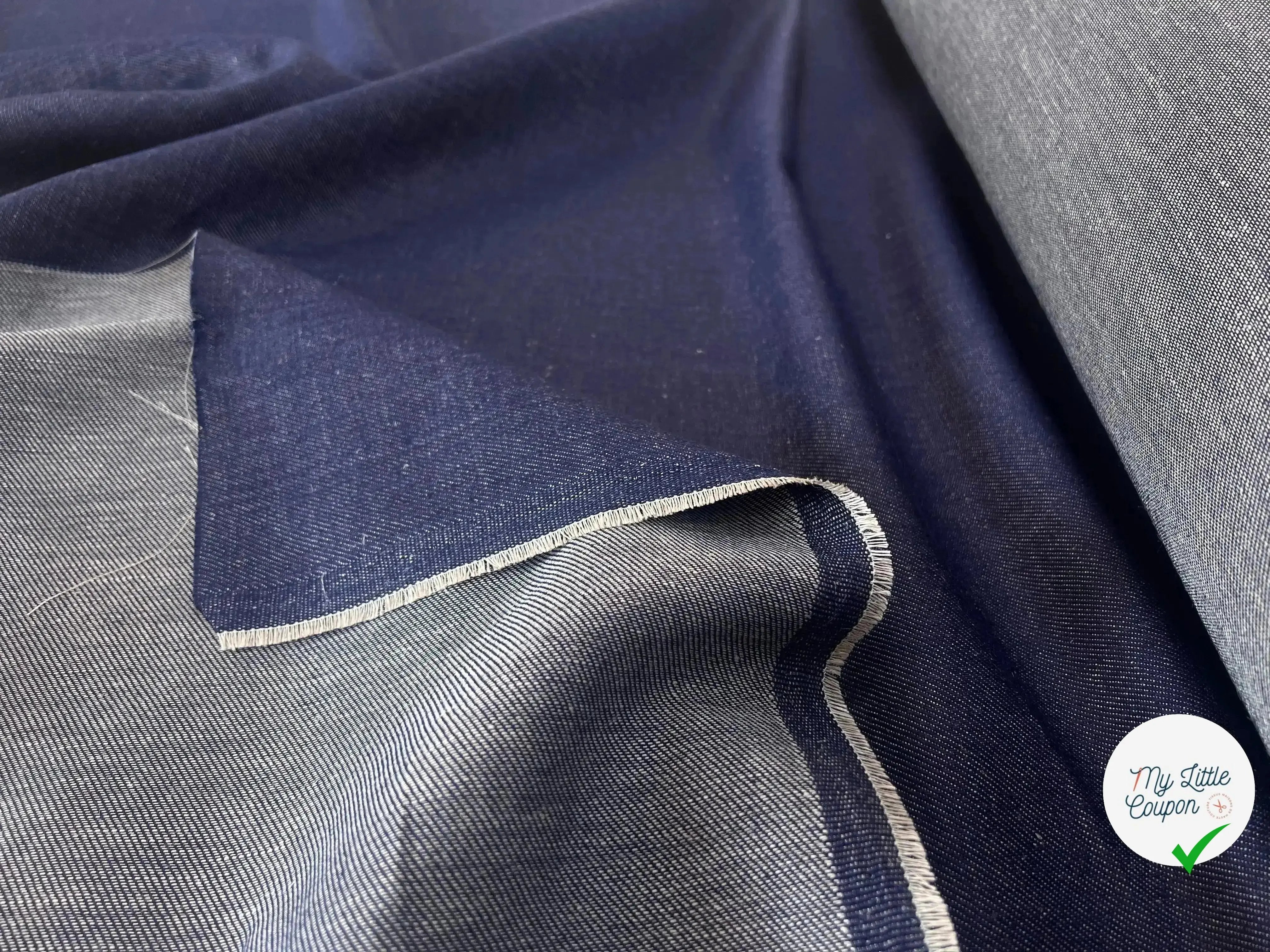 JEAN COTON LIN PRESTON BIS 160CM INDIGO - My Little Coupon