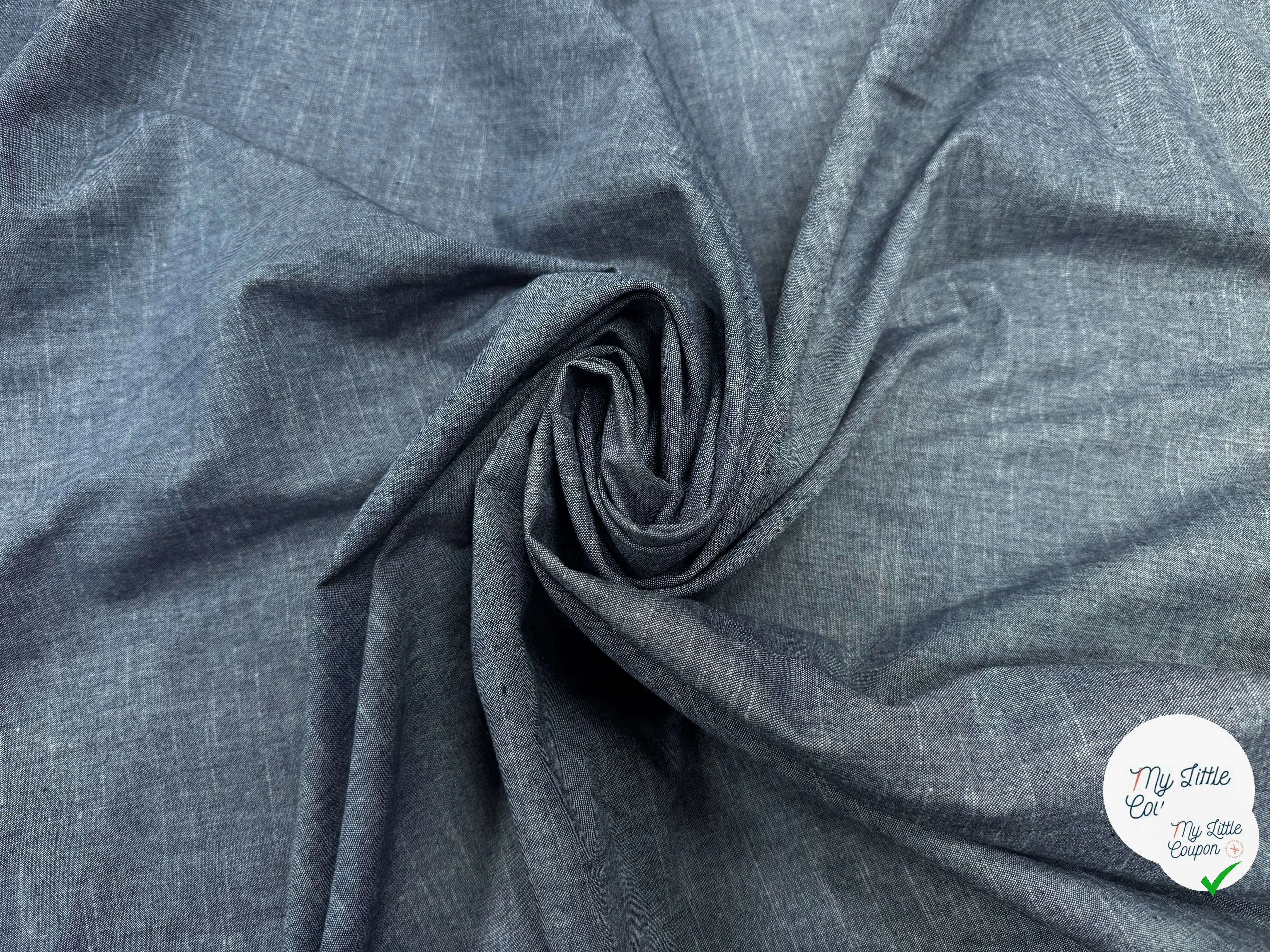 JEAN FIN BLEU GRIS UNI DÉLAVÉ - My Little Coupon