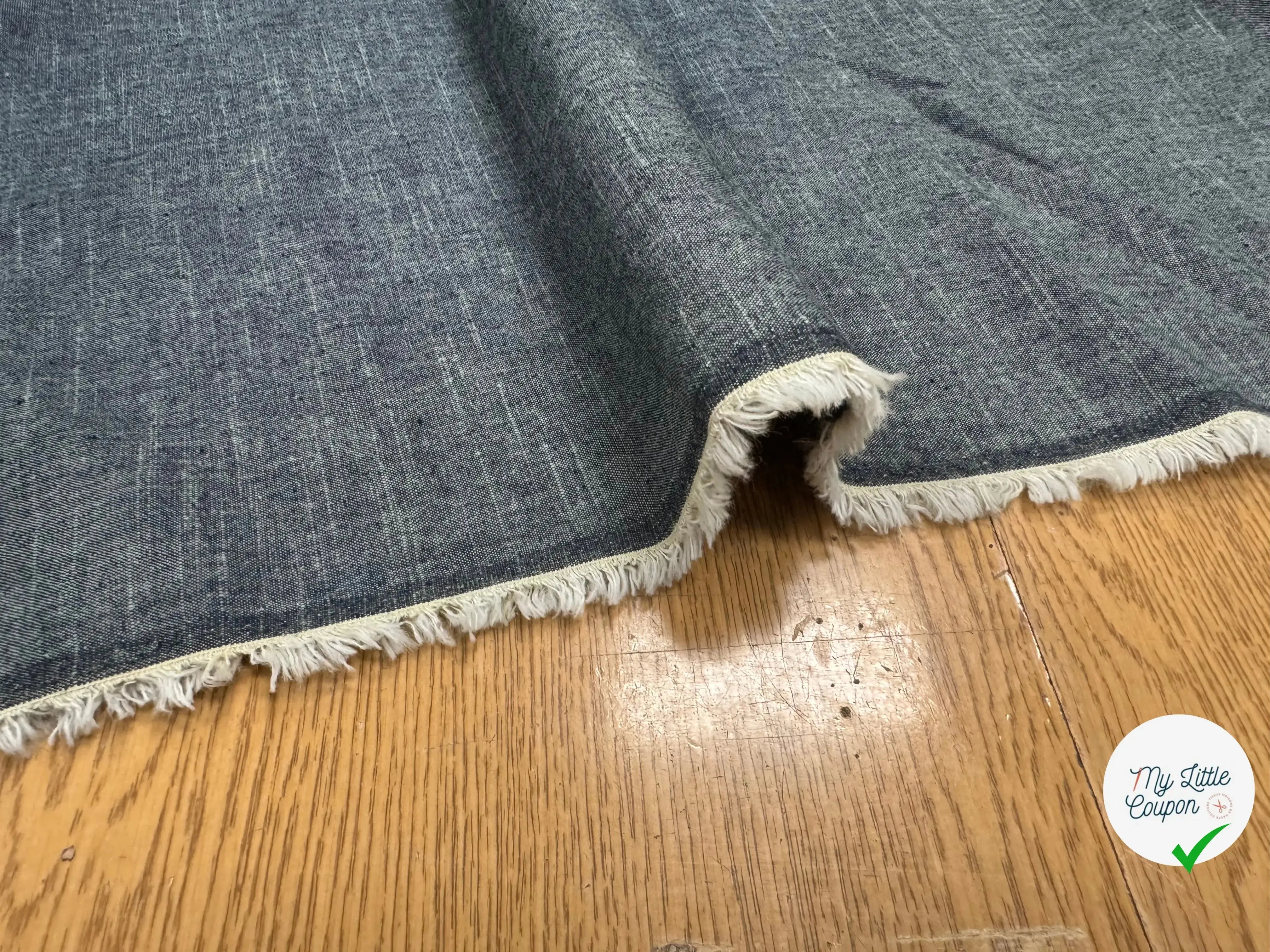 JEAN FIN BLEU GRIS UNI DÉLAVÉ - My Little Coupon