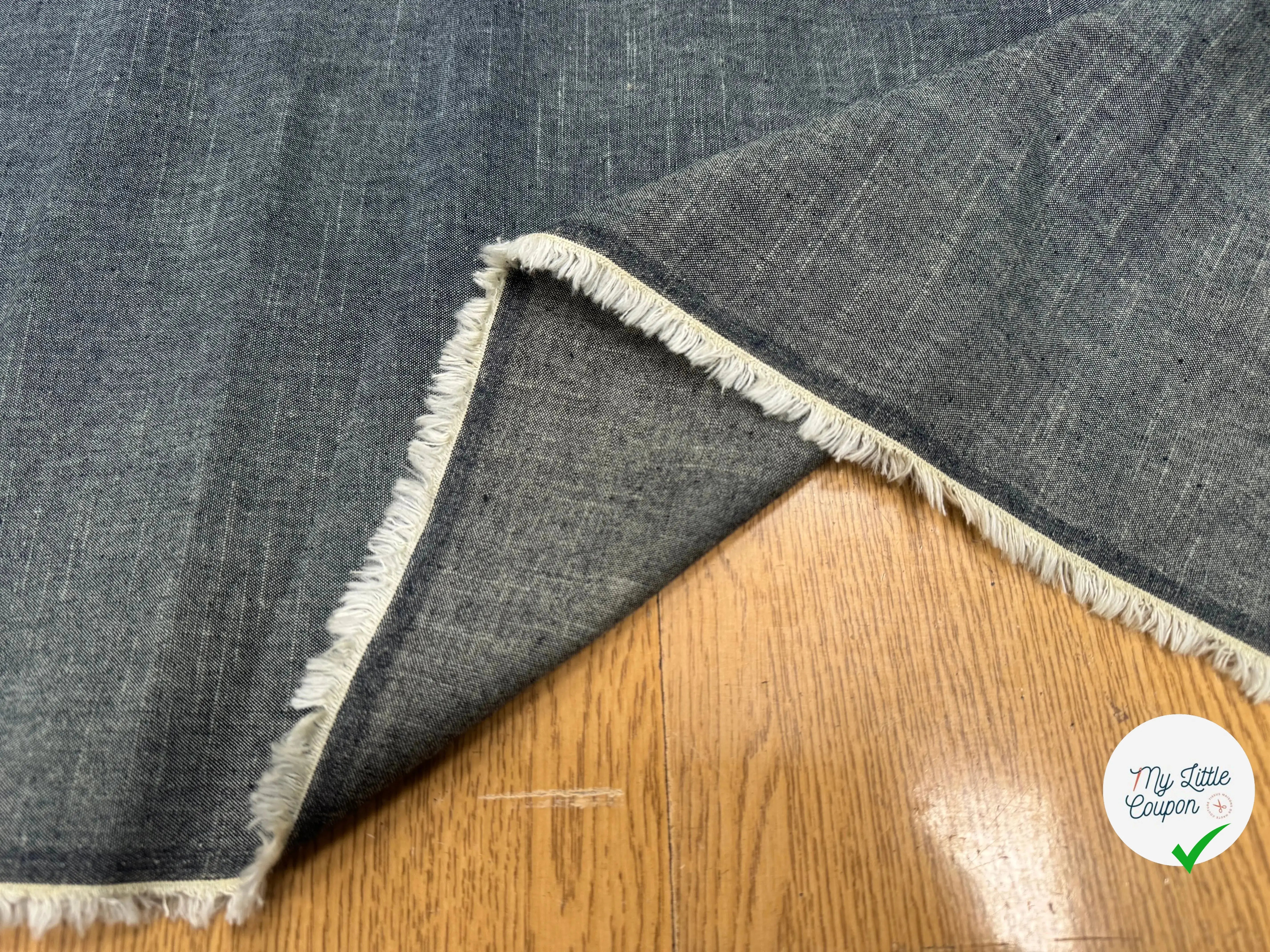 JEAN FIN BLEU GRIS UNI DÉLAVÉ - My Little Coupon