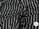 JERSEY BICOLORE TRIBANDES NOIR ET BLANC - My Little Coupon - tissu - coudre