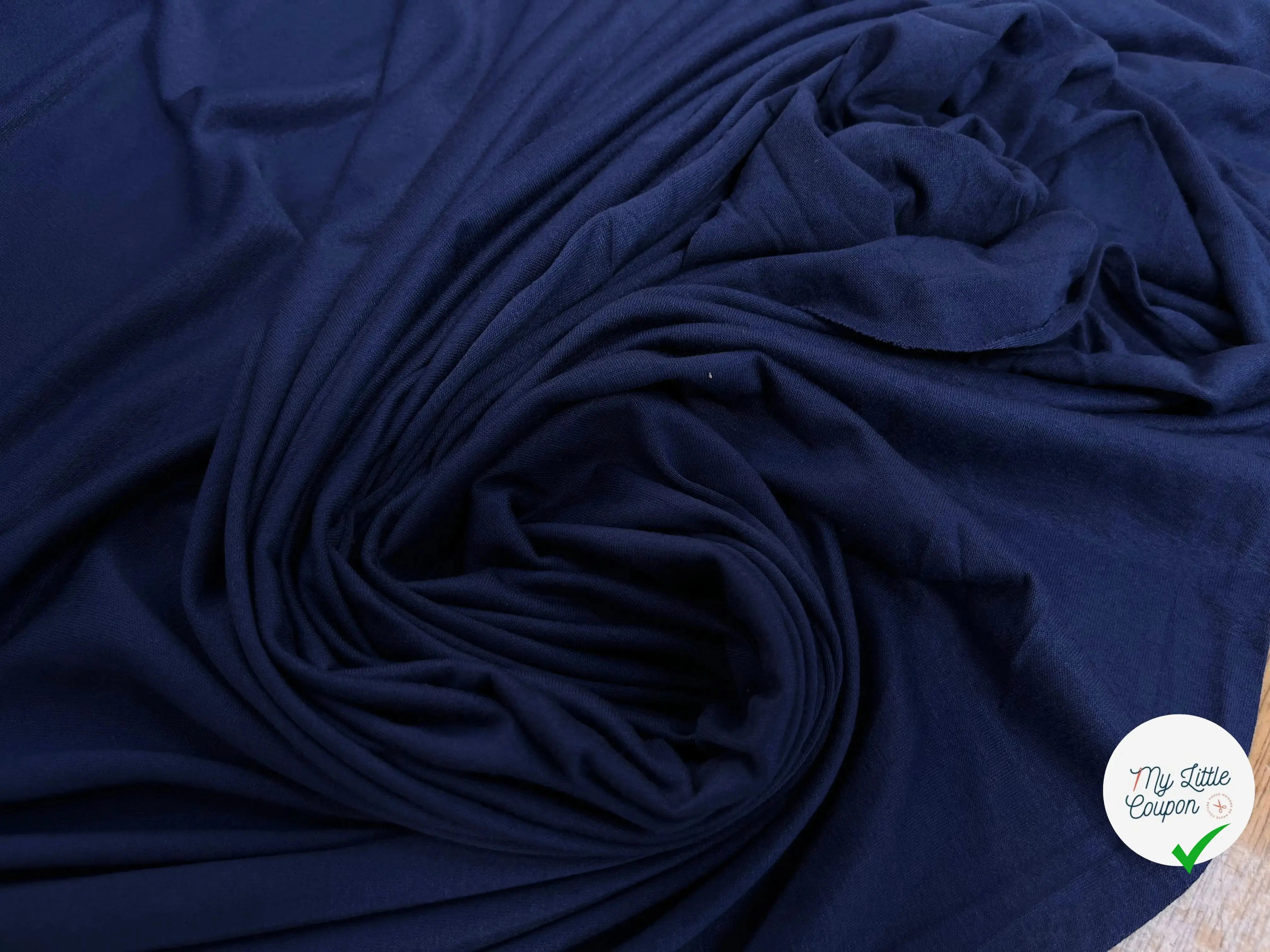 JERSEY DE COTON BLEU ROIS STRECH - My Little Coupon