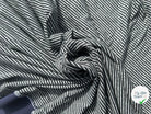 JERSEY DE COTON GRIS CHINÉ STRIPES NOIRES HORIZONTALES - My Little Coupon