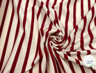 JERSEY DE COTON RAYURES ROUGE PERSAN FOND BEIGE ÉCRU - My Little Coupon - tissu - coudre