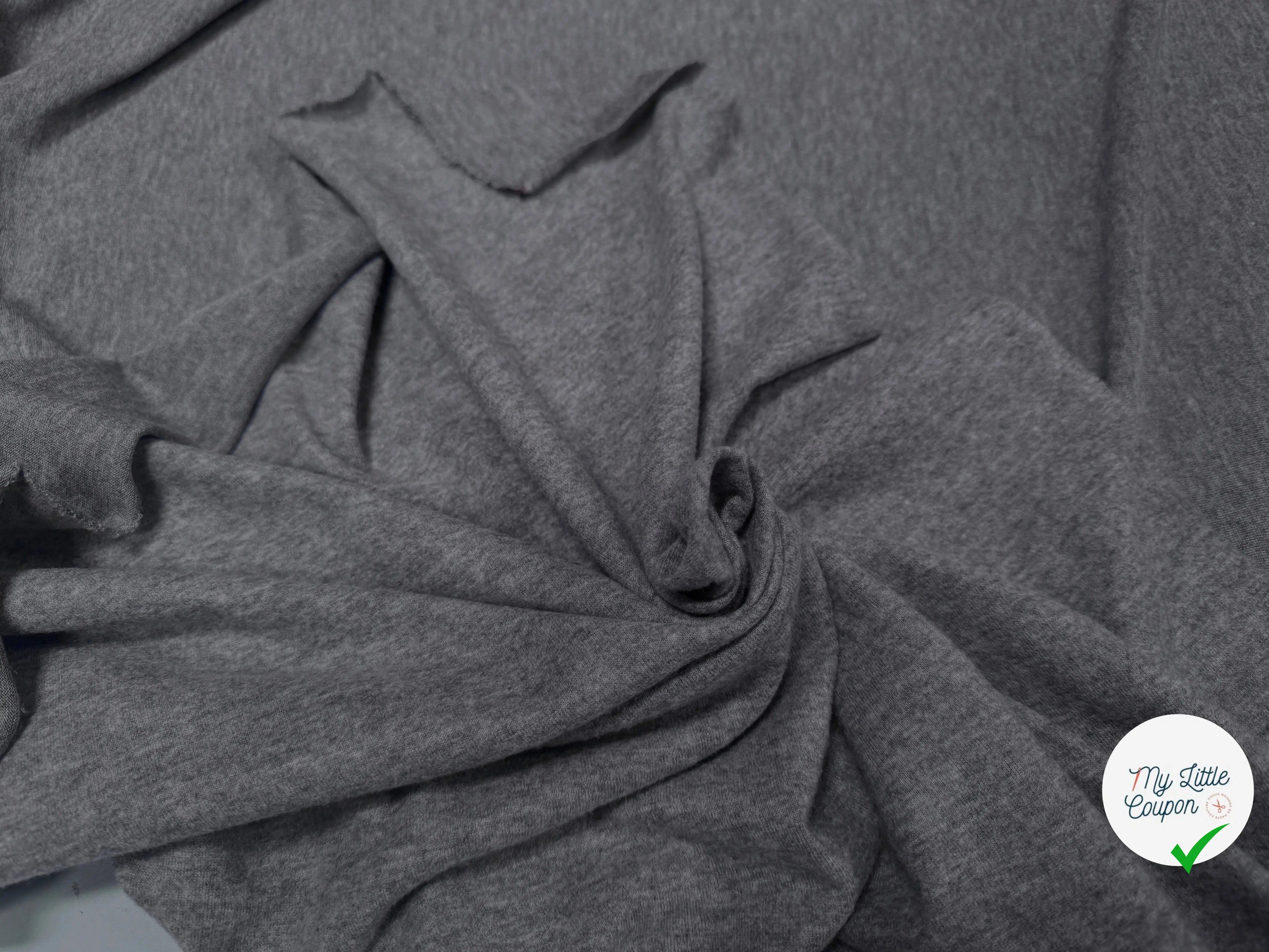 JERSEY DUVETEUX GRIS MOUCHETE - My Little Coupon