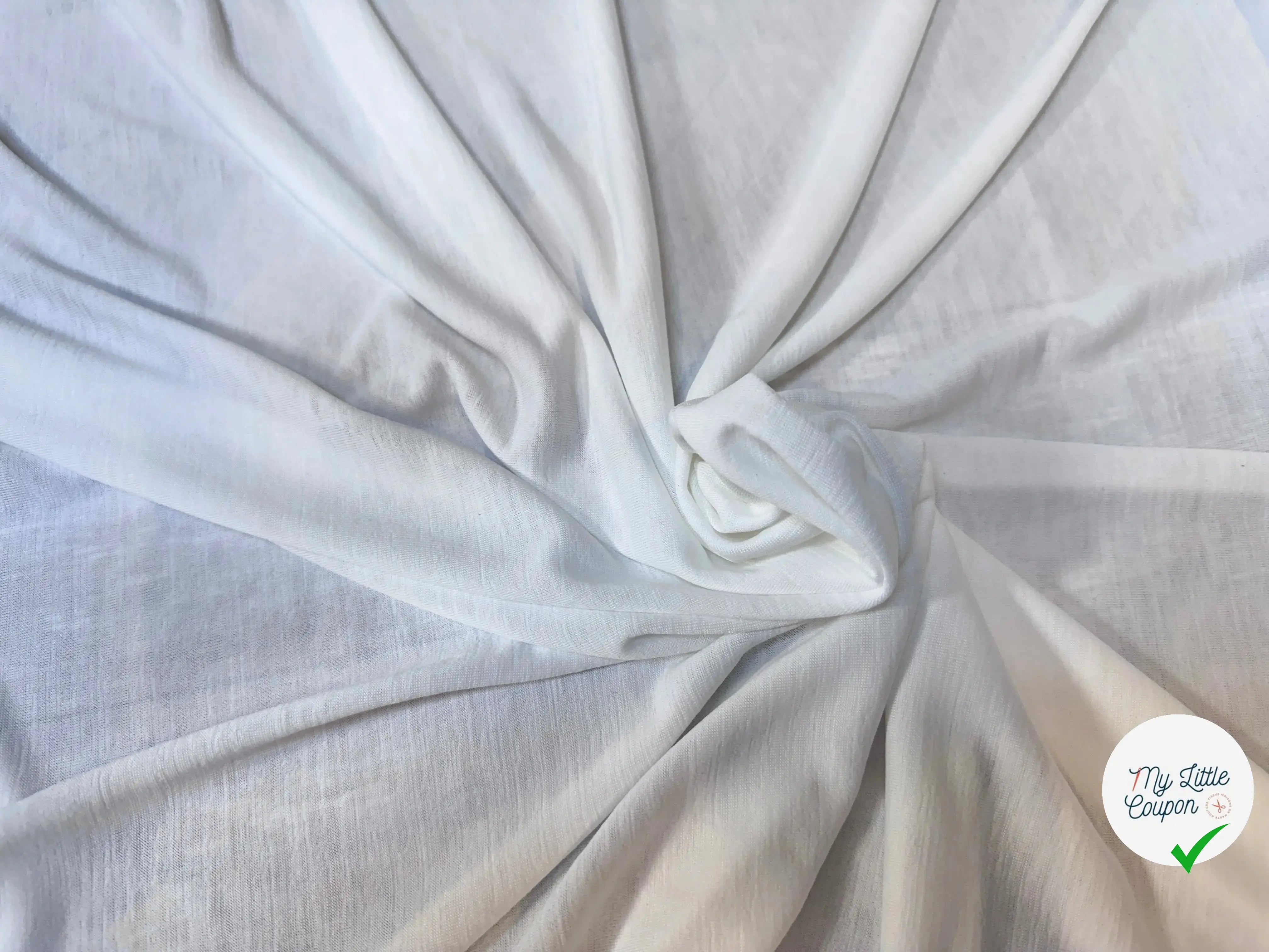 JERSEY JASPÉ FROID BLANC OFF WHITE - My Little Coupon