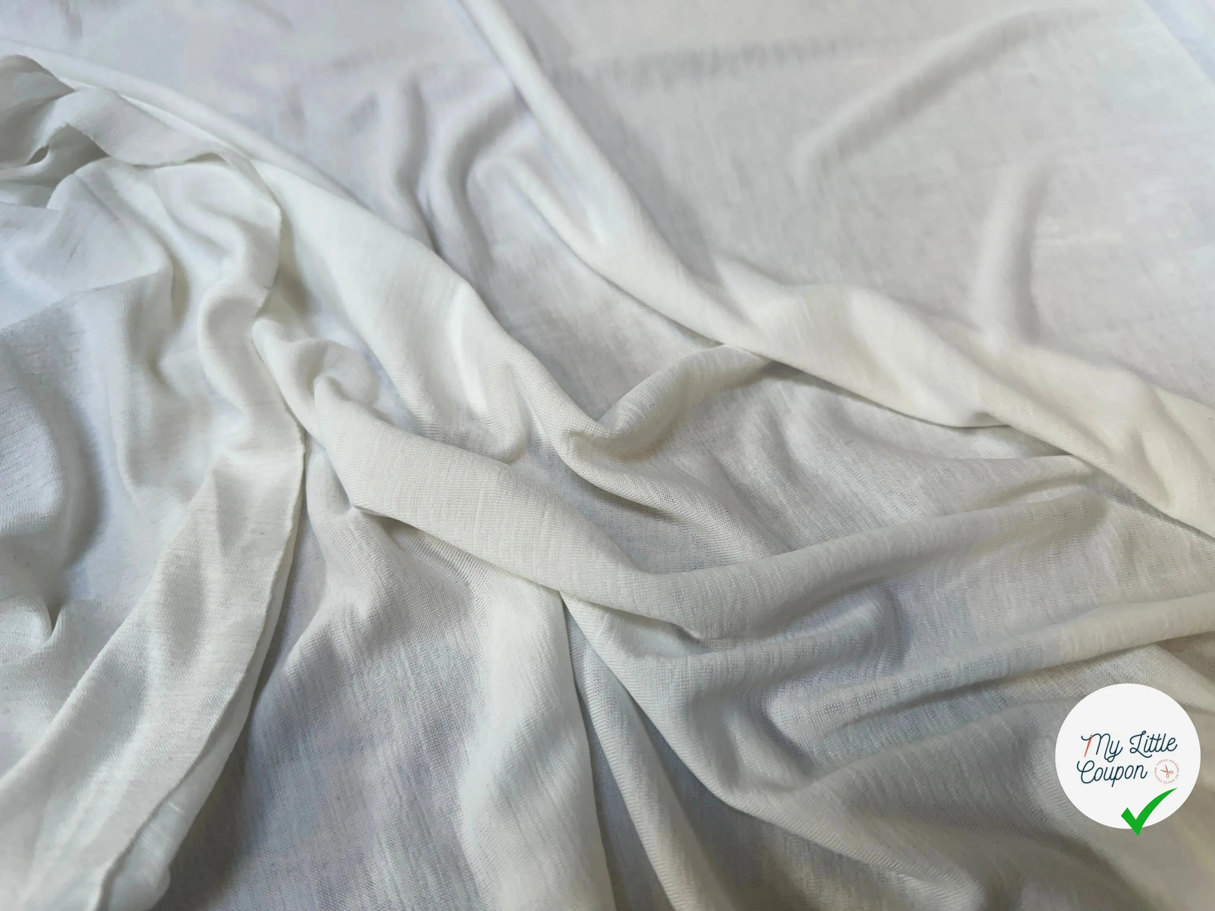 JERSEY JASPÉ FROID BLANC OFF WHITE - My Little Coupon