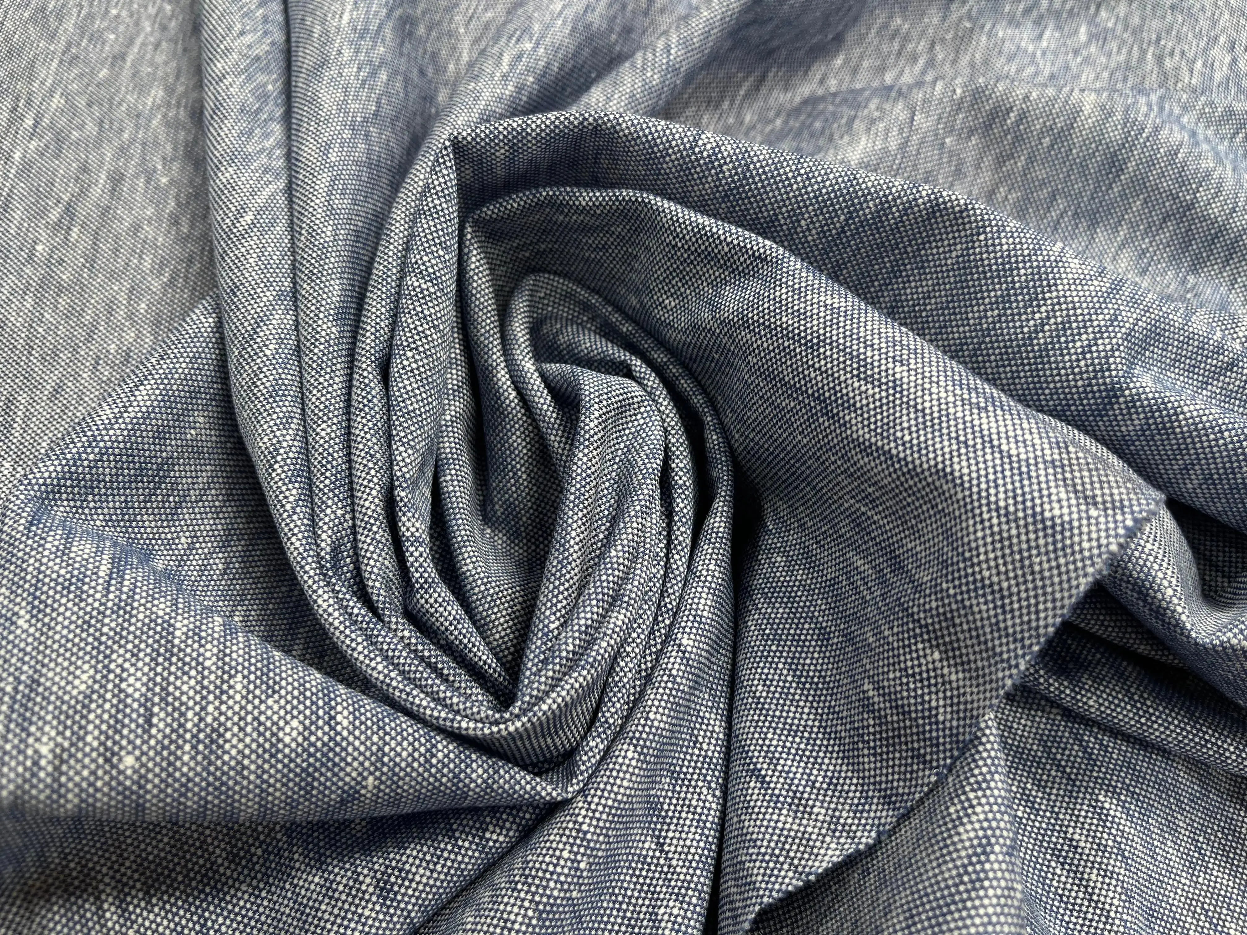 JERSEY PIQUÉ DE COTON BLEU GRIS - My Little Coupon