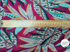 JERSEY VENEZIA FEUILLAGES GÉOMÉTRIQUE FOND BORDEAUX - My Little Coupon