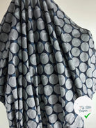 JERSEY VISCOSE CIRCULAIRE GRIS SUR BLEU MLC INTERN