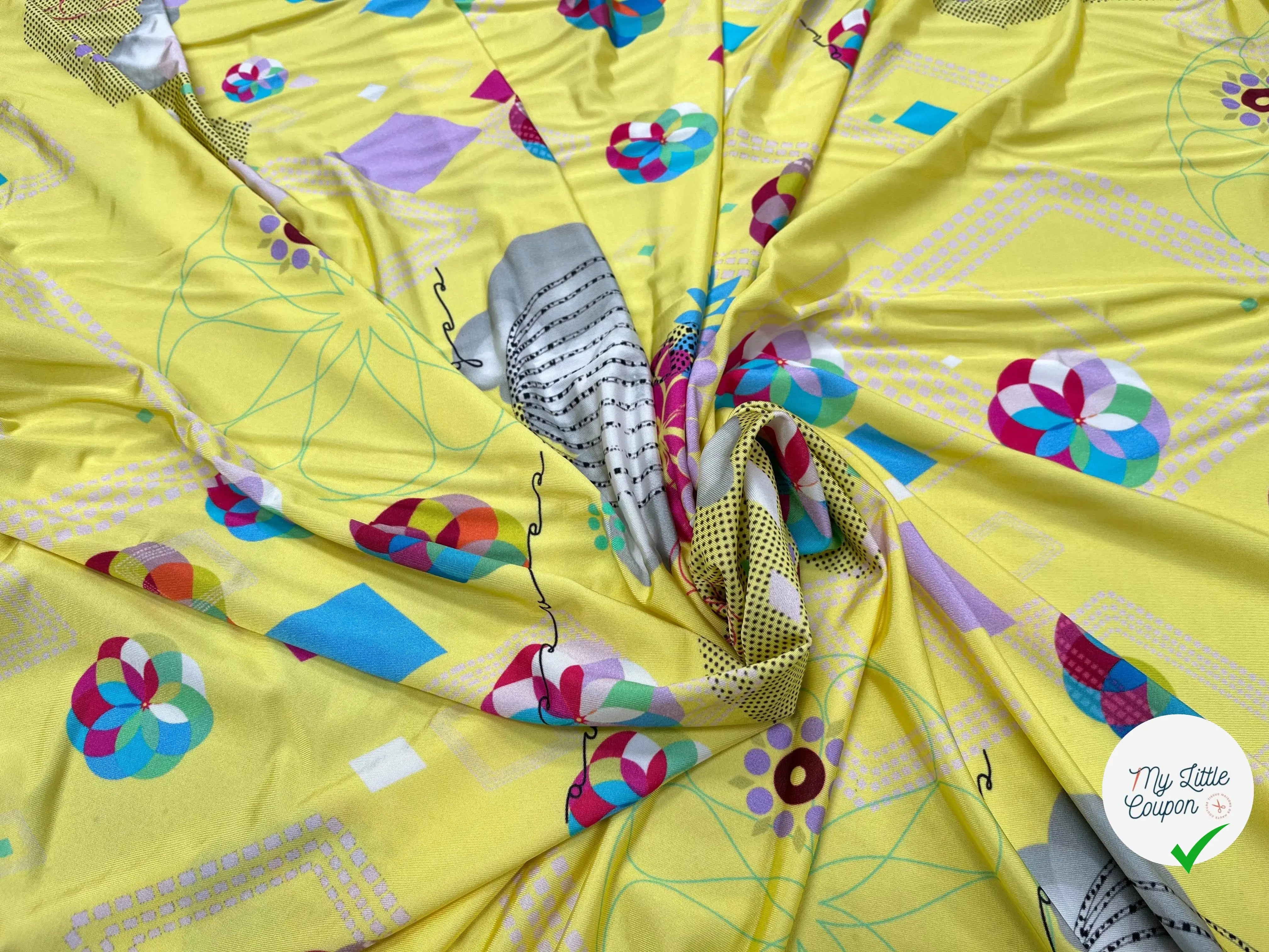 JERSEY VISCOSE FROIDE JAUNE - My Little Coupon
