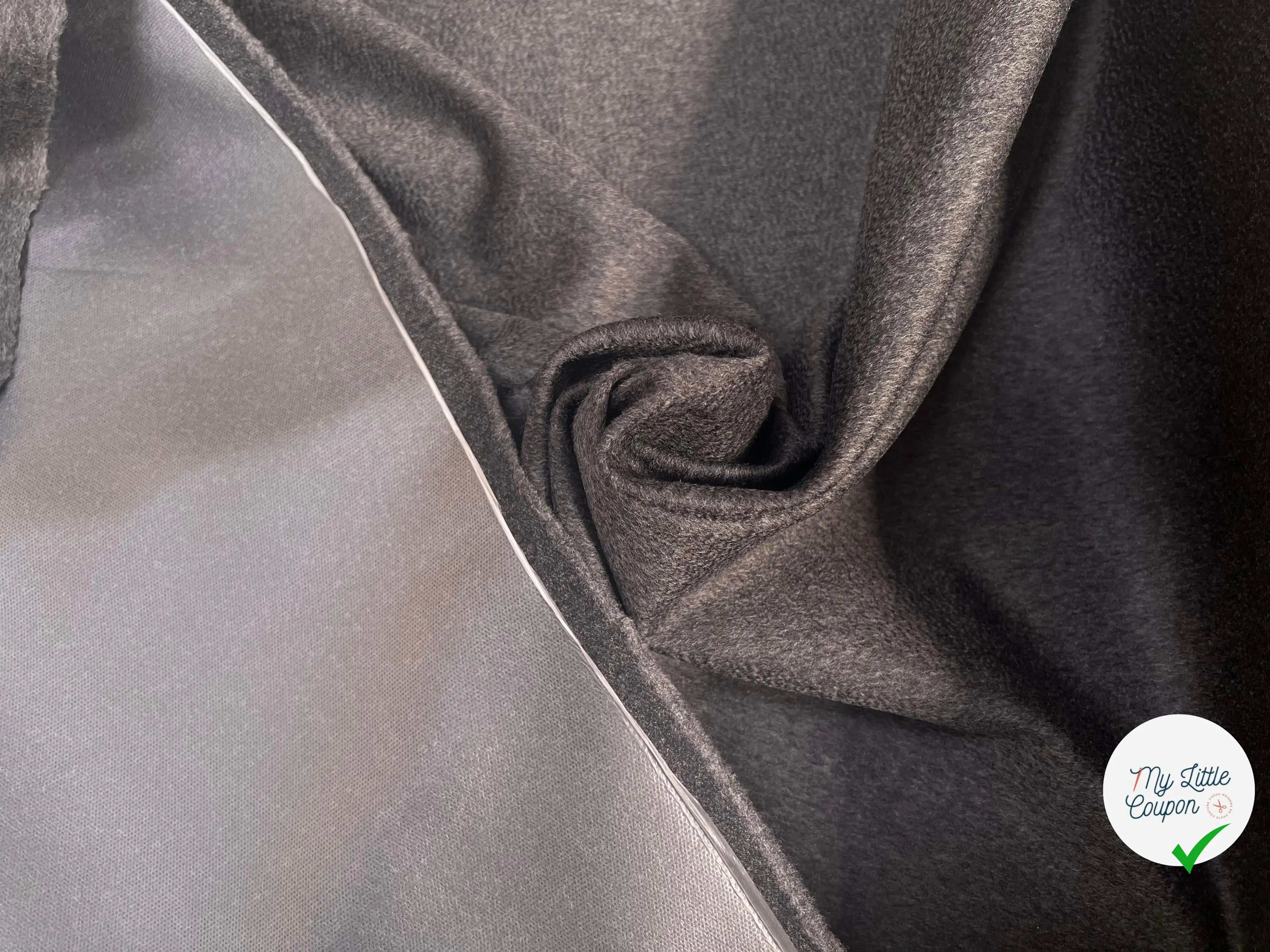 LAINAGE CACHEMIRE THERMOCOLLÉ GRIS ANTHRACITE - My Little Coupon