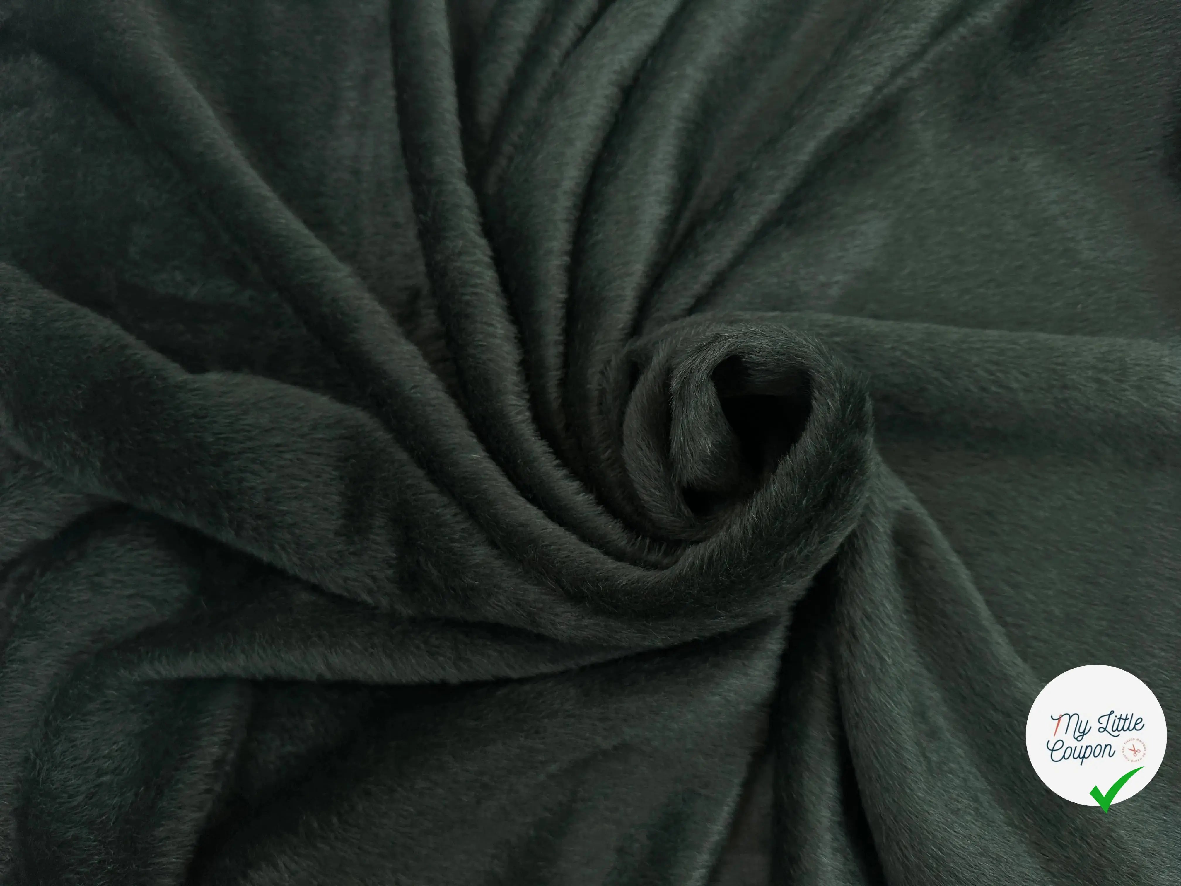 LAINAGE MANTEAU ALPAGA FOURRURE VERT FORÊT LUMINEUX MLC INTERN