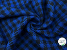 LAINAGE MANTEAU CARREAUX BLEU ÉLECTRIQUE - My Little Coupon - tissu - coudre