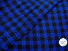 LAINAGE MANTEAU CARREAUX BLEU ÉLECTRIQUE - My Little Coupon - tissu - coudre