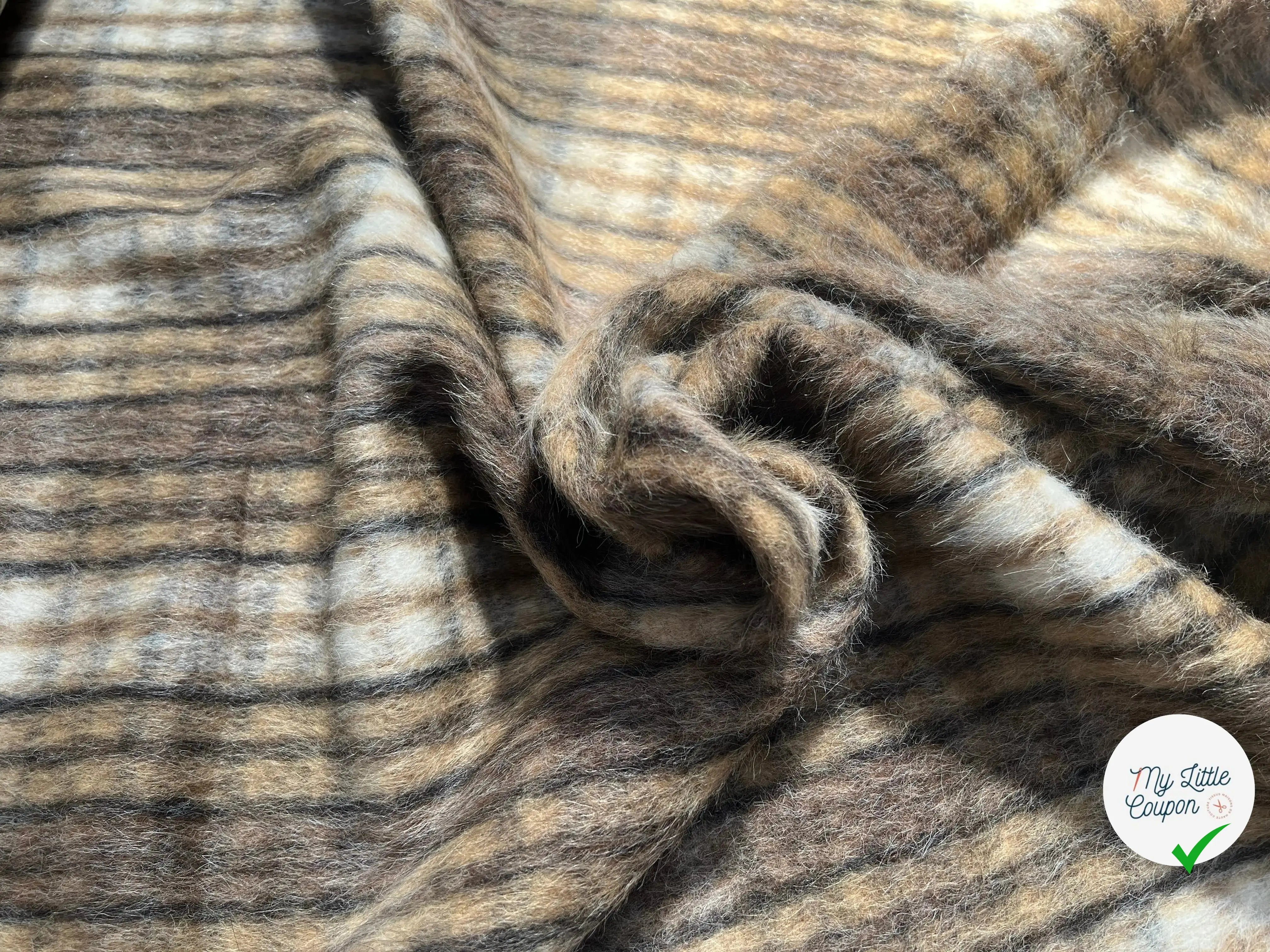 LAINAGE ALPAGA ESPRIT LÉOPARD BEIGE NOIR - My Little Coupon