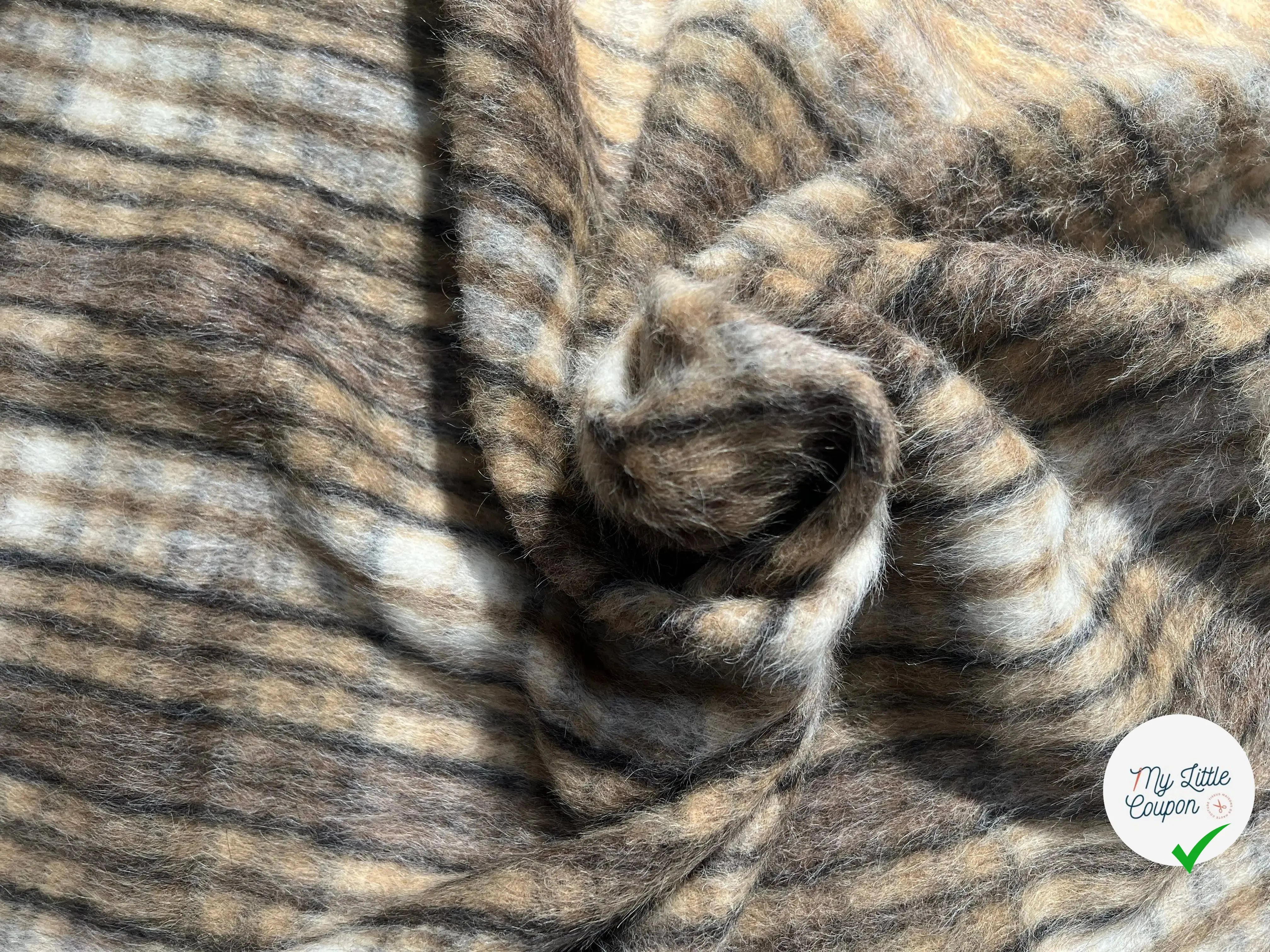 LAINAGE ALPAGA ESPRIT LÉOPARD BEIGE NOIR - My Little Coupon