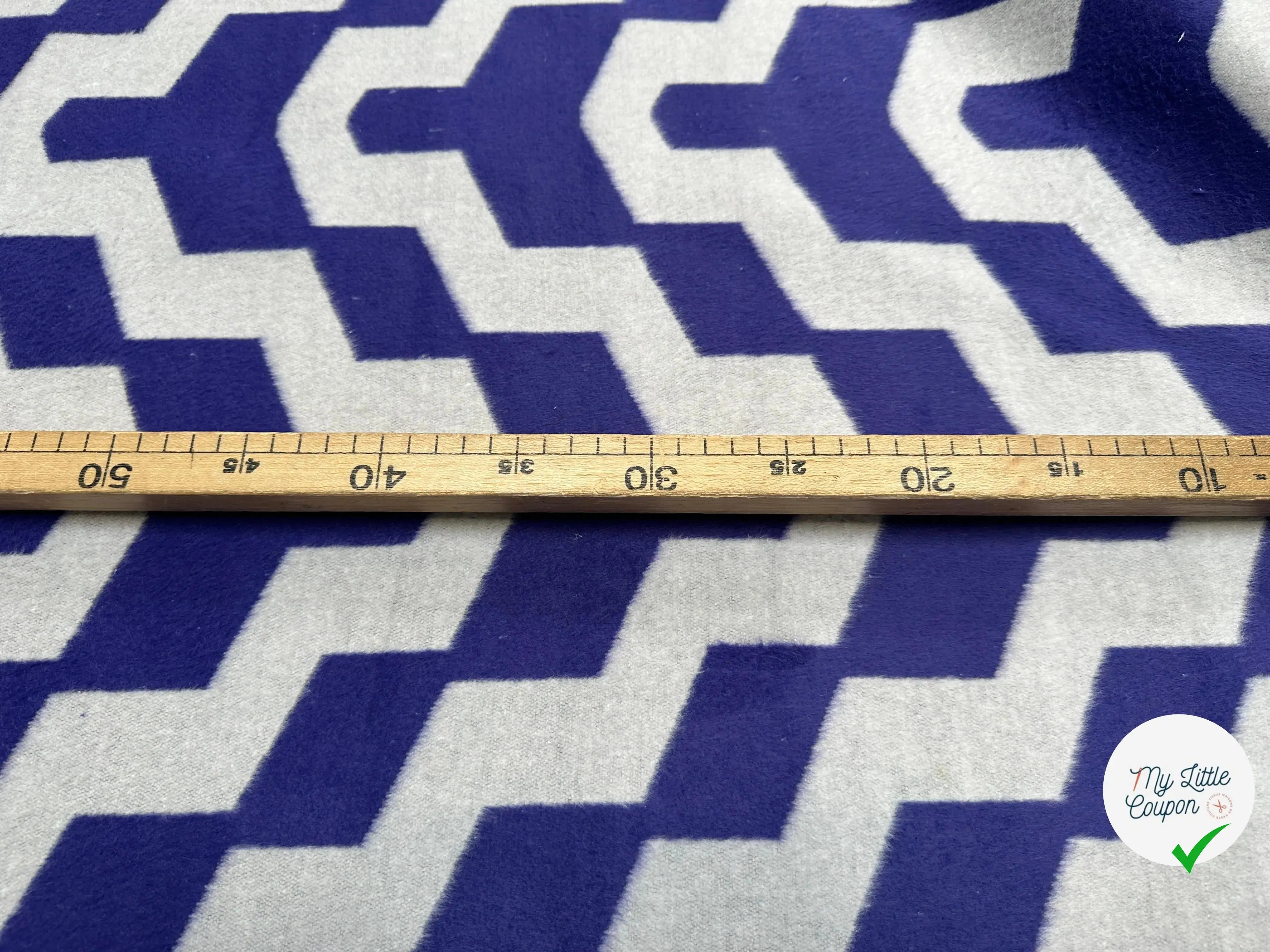 LAINAGE POLYESTER DUVETEUX GRAPHIQUE BLEU - My Little Coupon