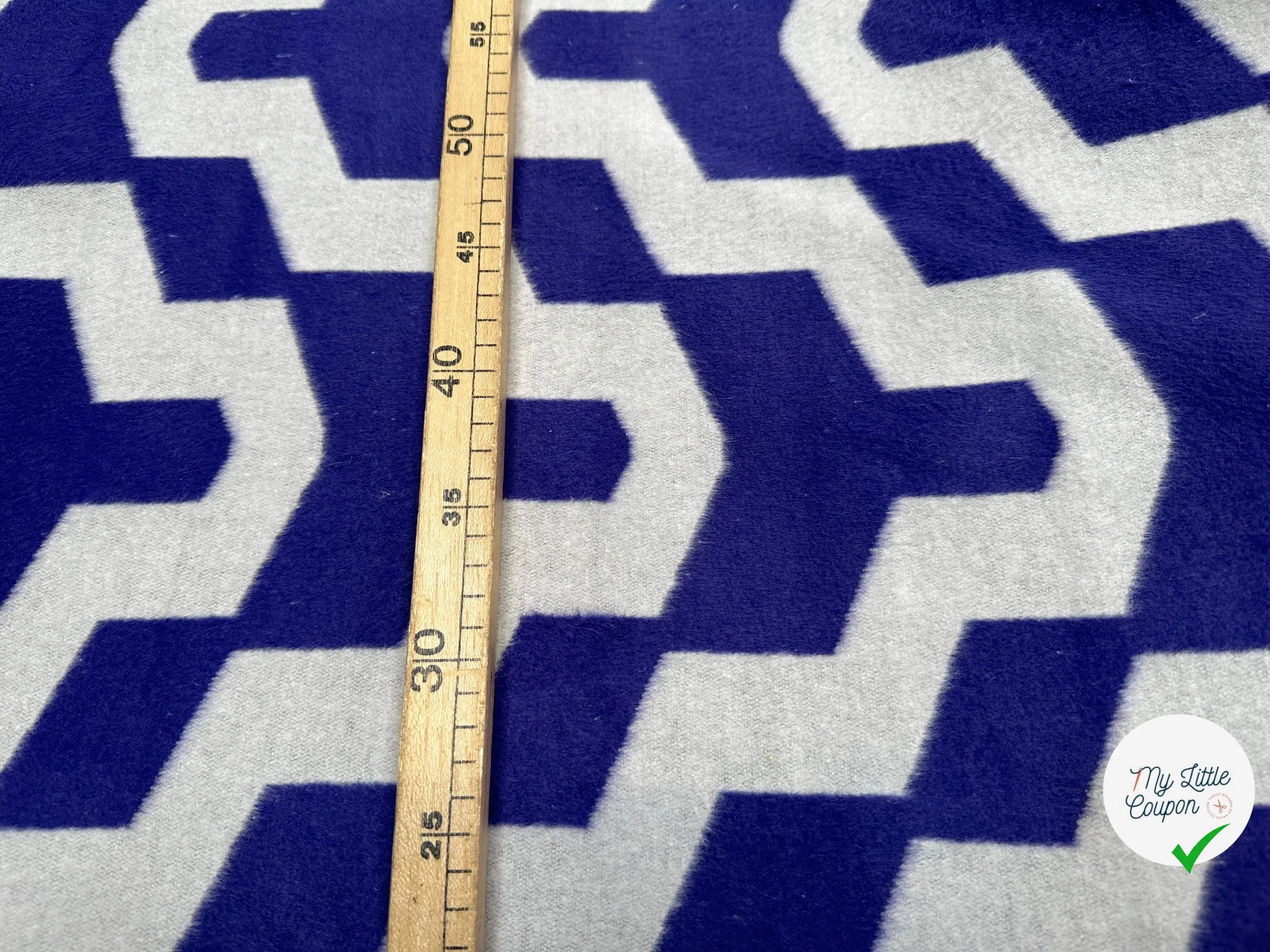 LAINAGE POLYESTER DUVETEUX GRAPHIQUE BLEU - My Little Coupon