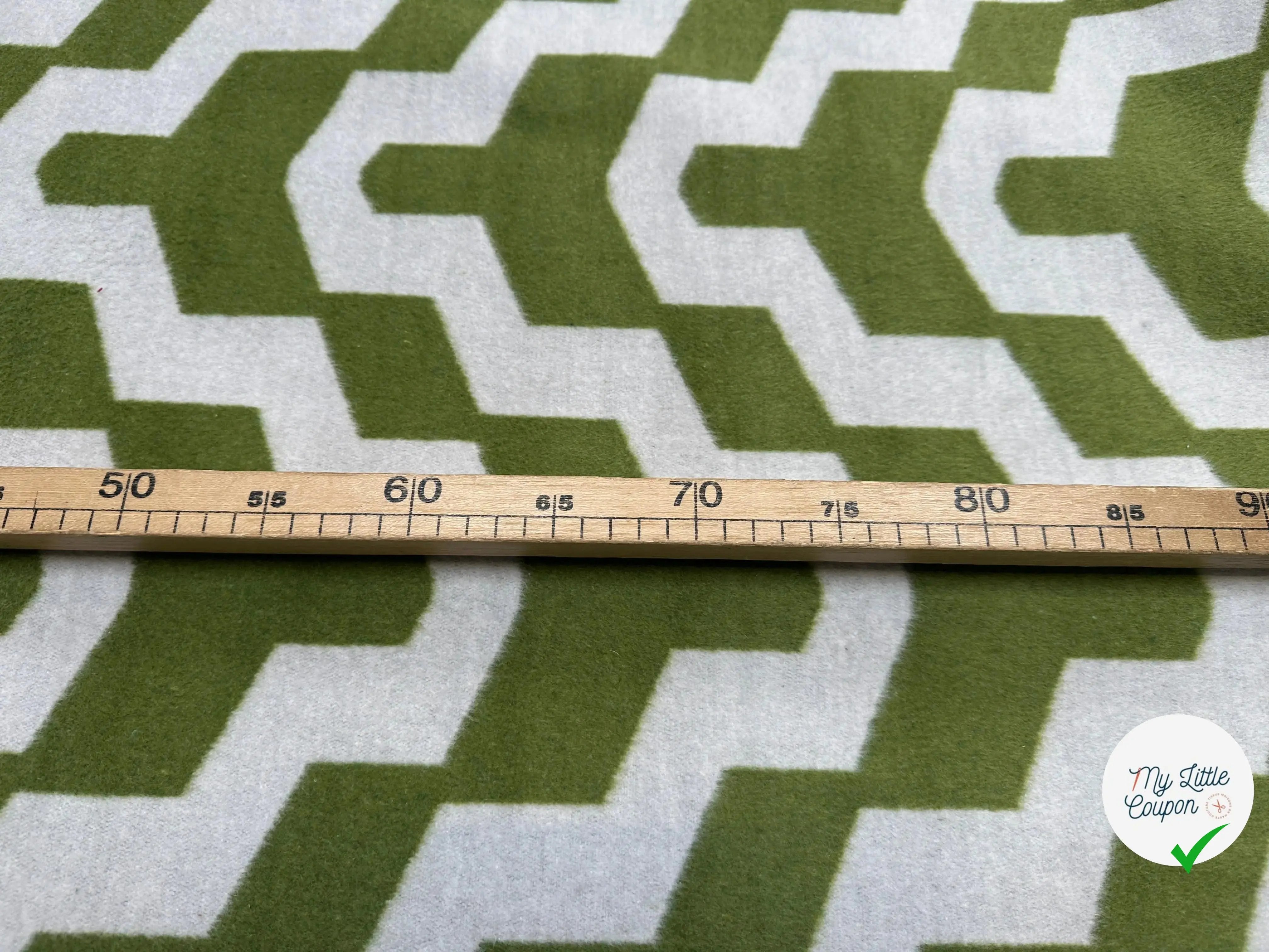 LAINAGE POLYESTER DUVETEUX GRAPHIQUE VERT - My Little Coupon