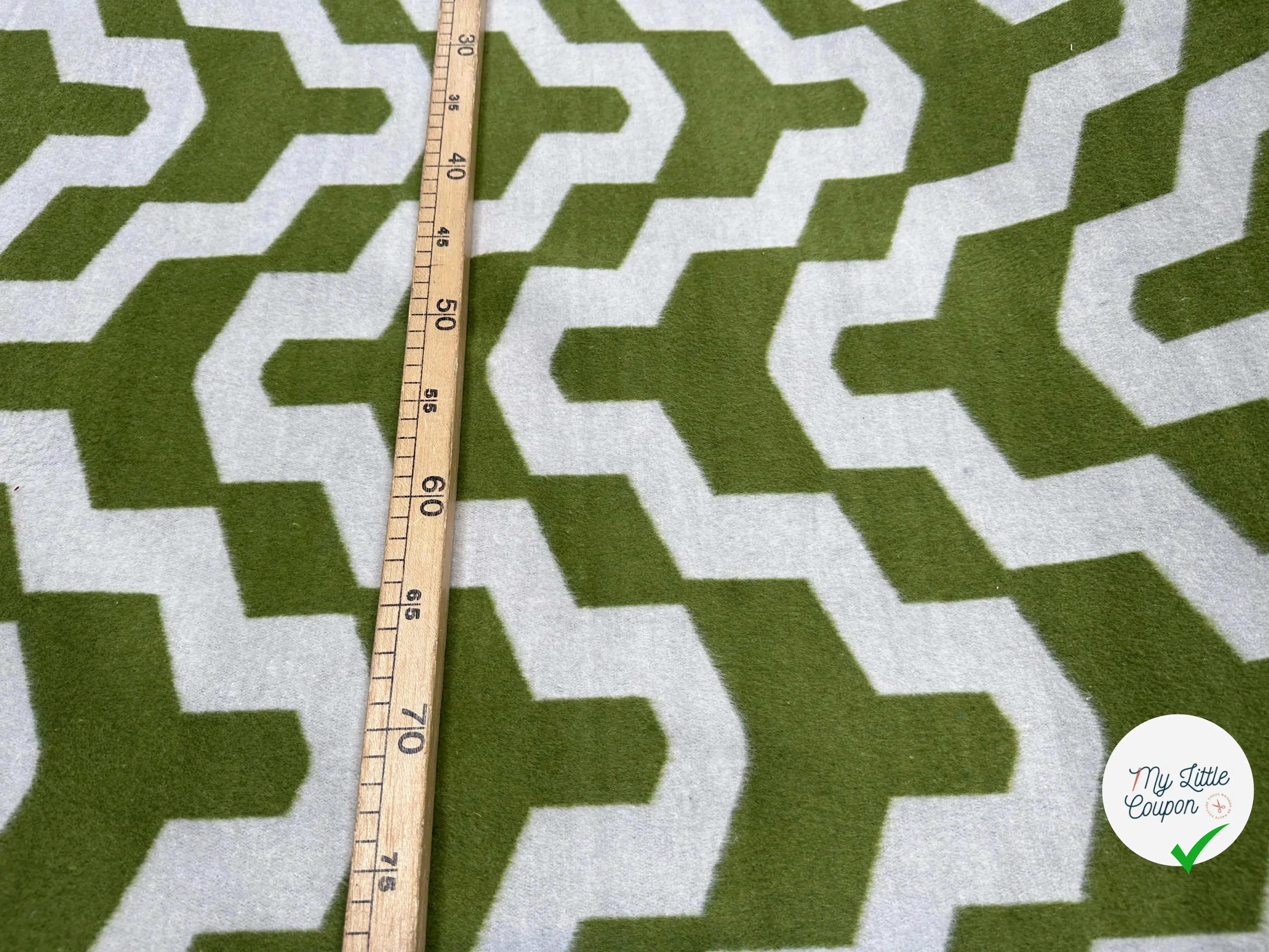 LAINAGE POLYESTER DUVETEUX GRAPHIQUE VERT - My Little Coupon