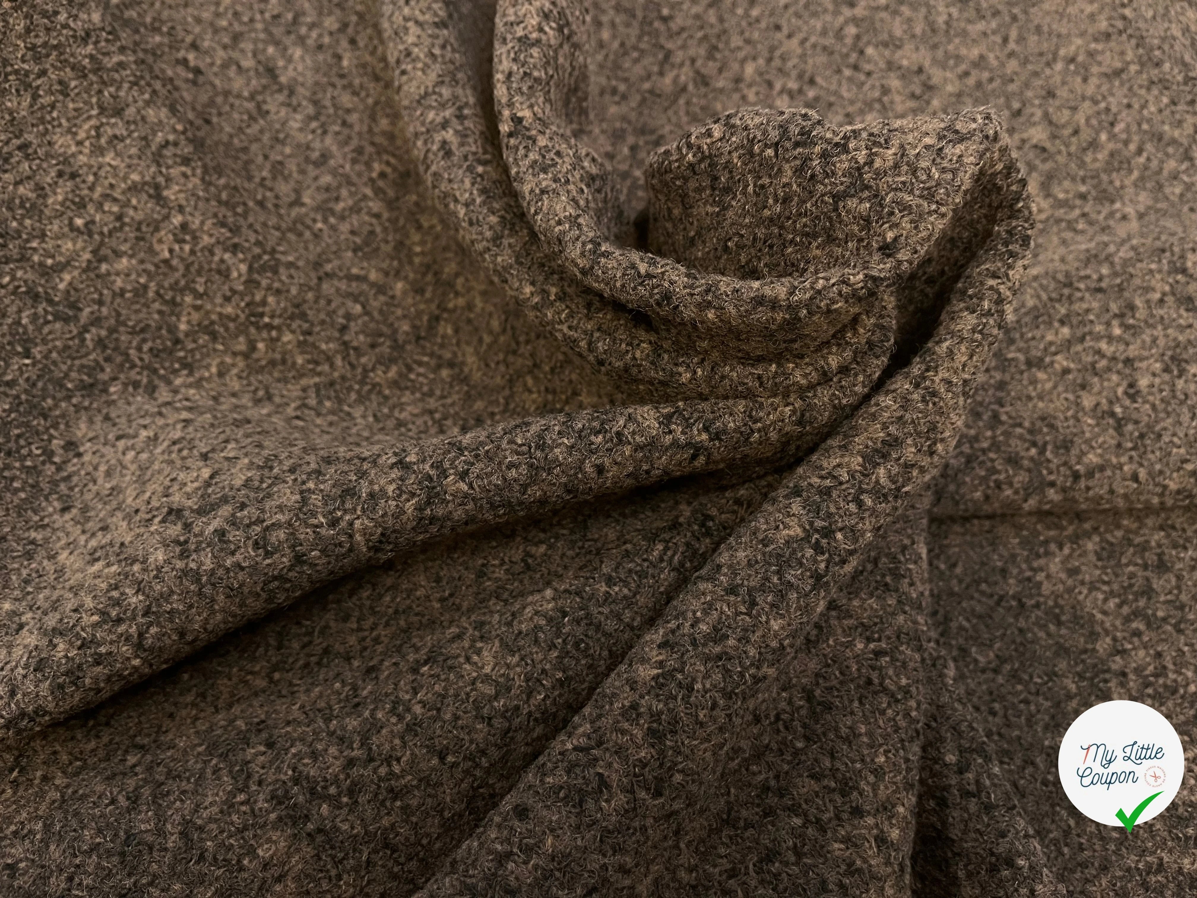 (Chute) LAINE BOUCLETTE MARRON CHINÉE STRETCH 160CM - My Little Coupon