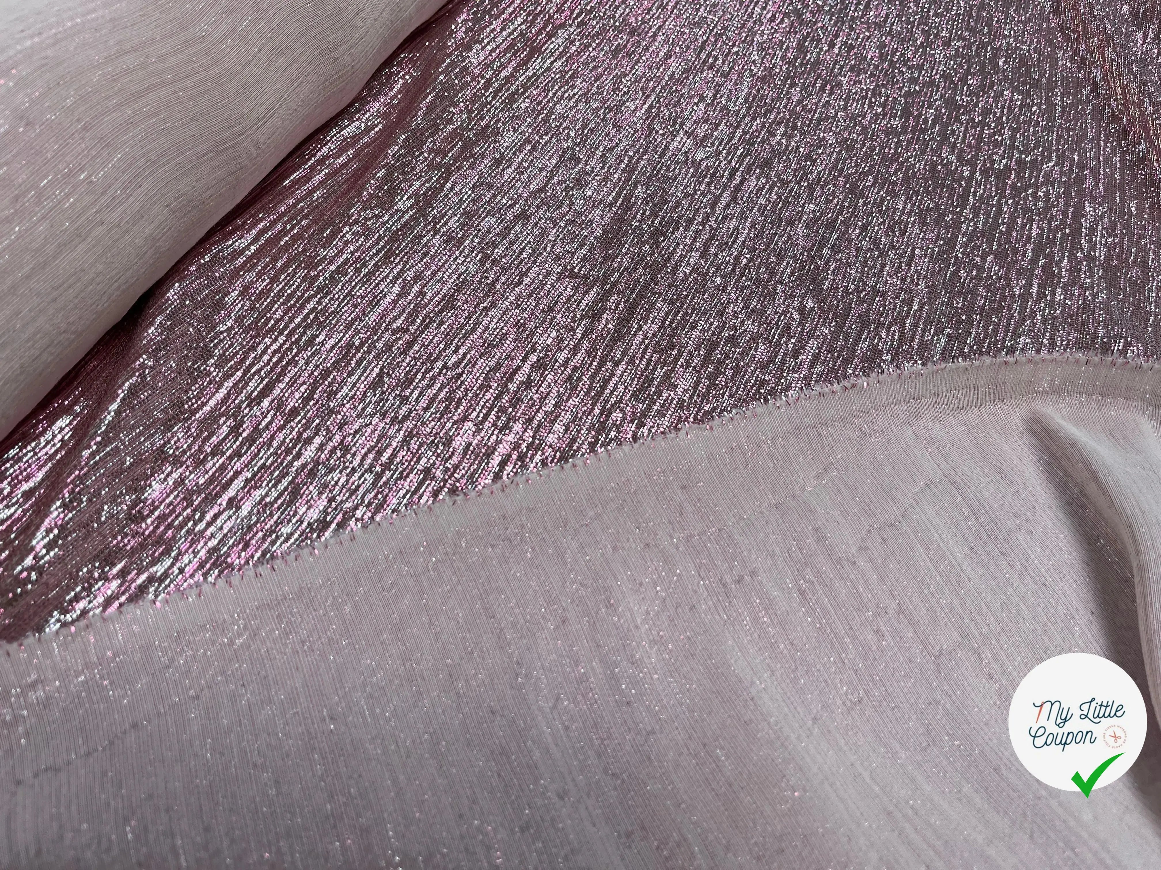LAMÉ DE SOIE ROSE GRIS - My Little Coupon