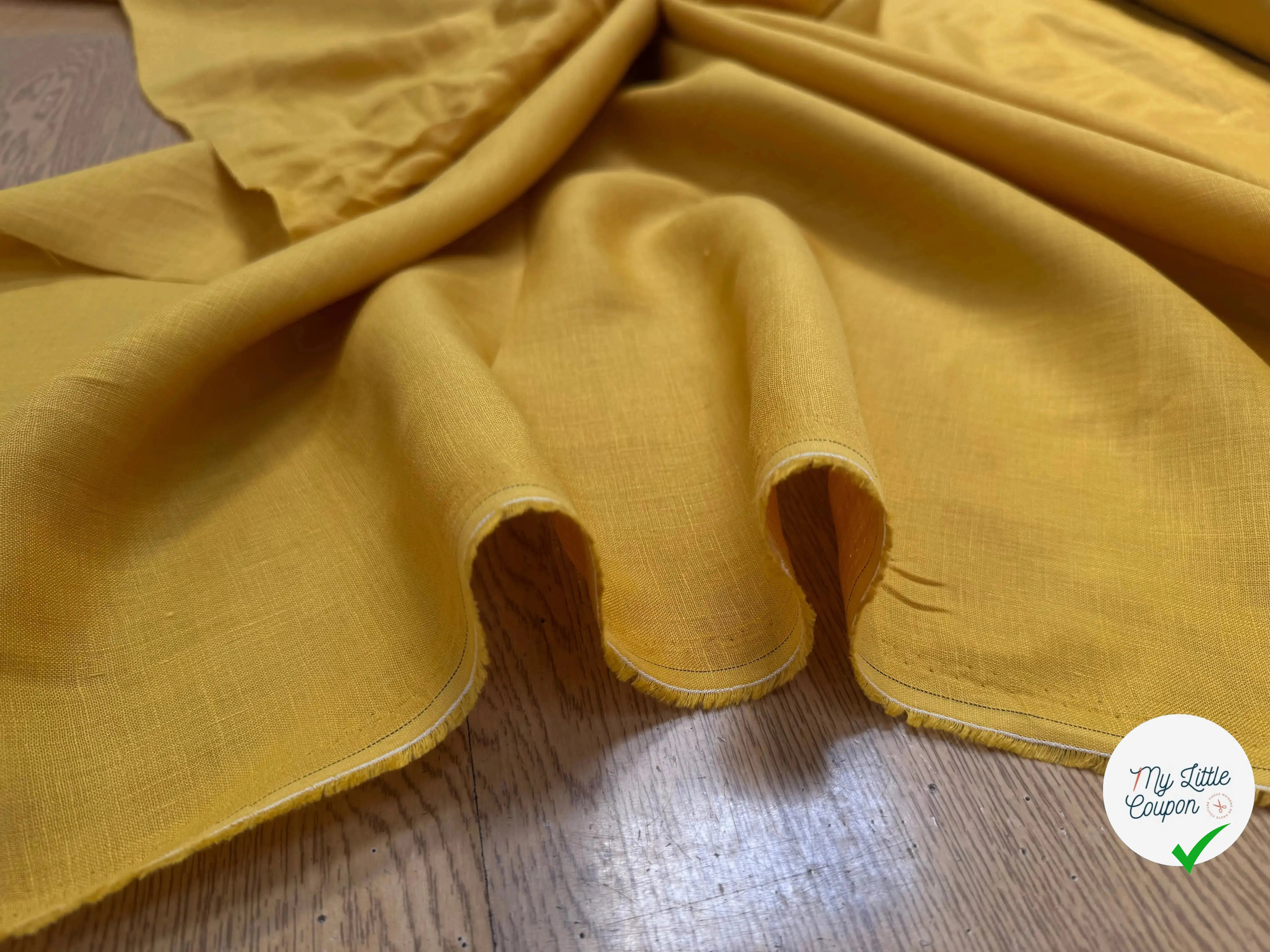 LIN JAUNE MOUTARDE UNI - My Little Coupon