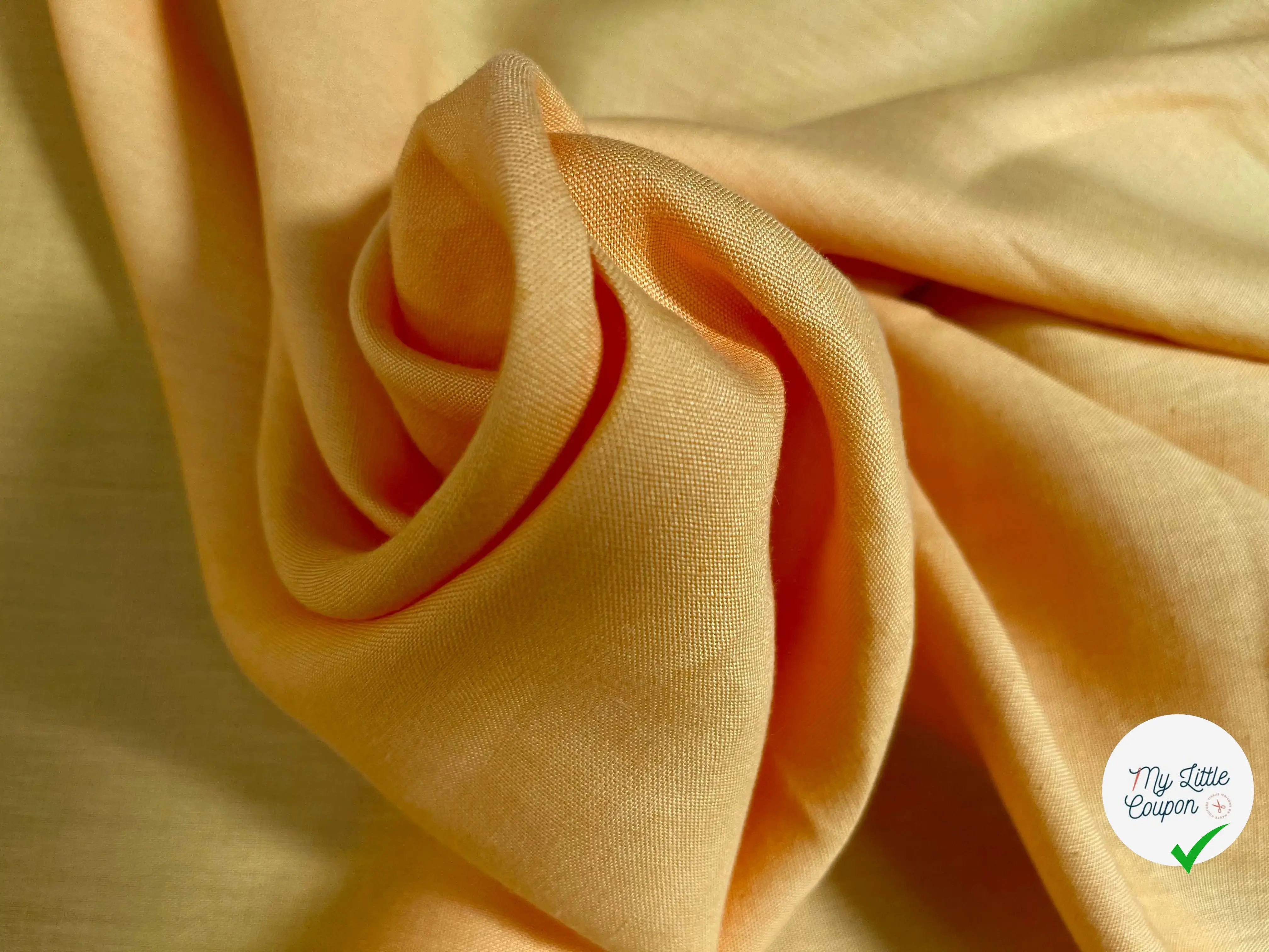 LIN VISCOSE UNIE JAUNE CHAUD - My Little Coupon