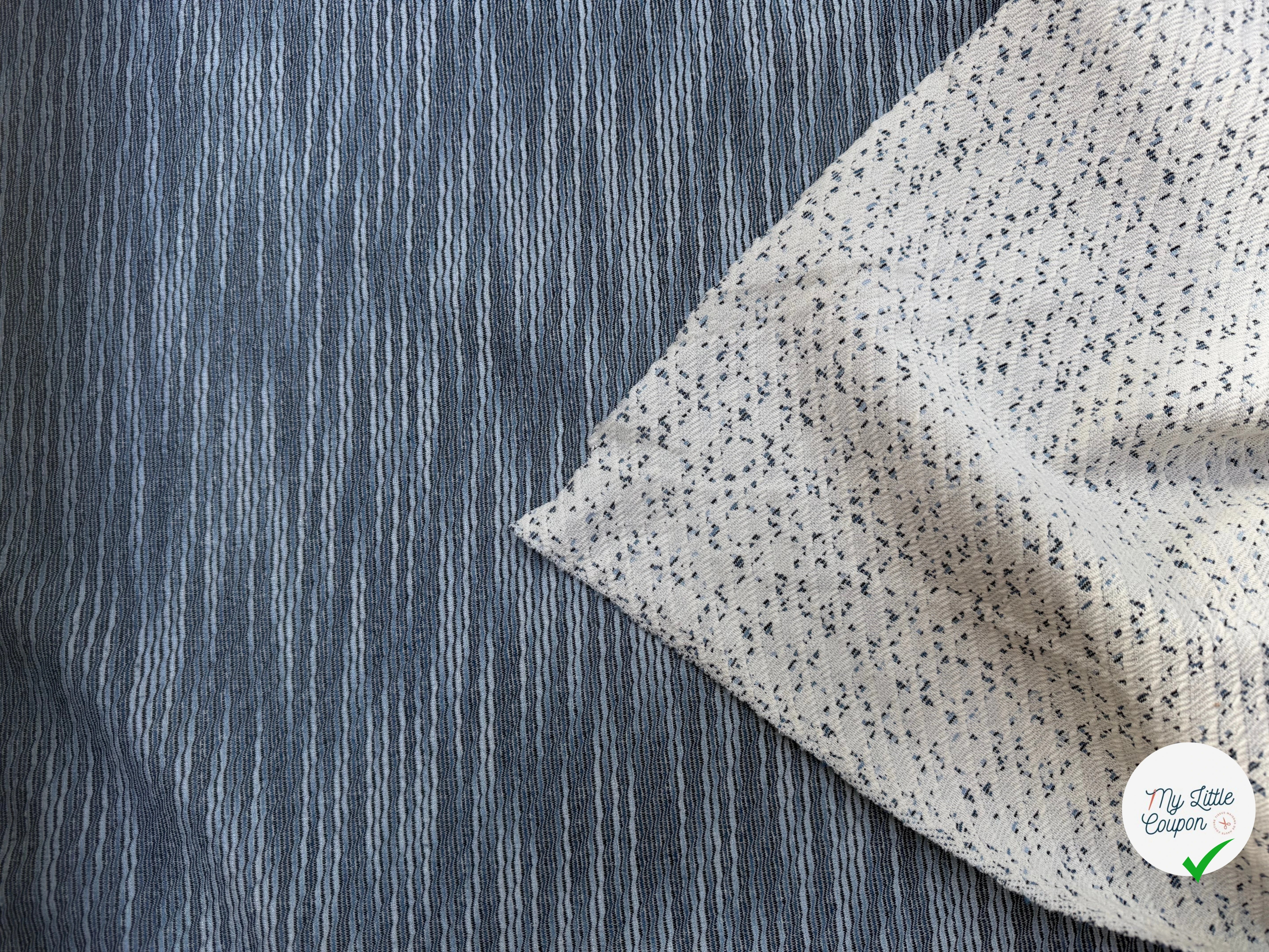 (Chute) MAILLE BELLE TENUE JACQUARD COTON BLUE - My Little Coupon