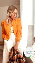 MAILLE COTON LOURDE ORANGE - My Little Coupon - tissu - coudre