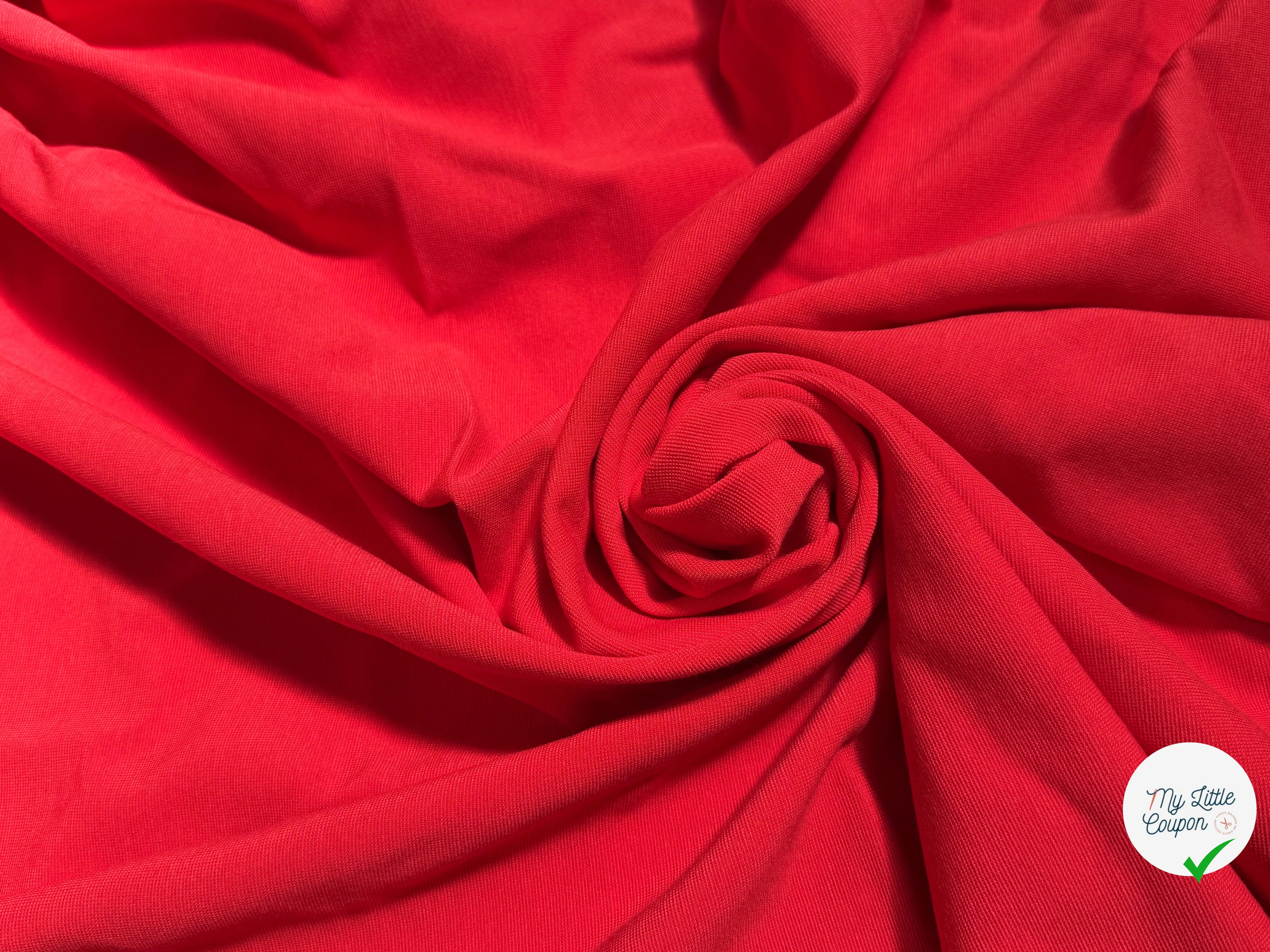 (Chute) MAILLE COTON LOURDE ROUGE ULTRA STRETCH - My Little Coupon