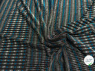 MAILLE FÊTE ULTRA STRETCH BRILLANT POLY INTERLOCK TURQUOISE/RED - My Little Coupon