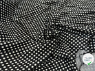 MAILLE JACQUARD POIS FLOCONS NOIR ET BLANC 170CM LAIZE - My Little Coupon