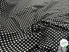 MAILLE JACQUARD POIS FLOCONS NOIR ET BLANC 170CM LAIZE - My Little Coupon