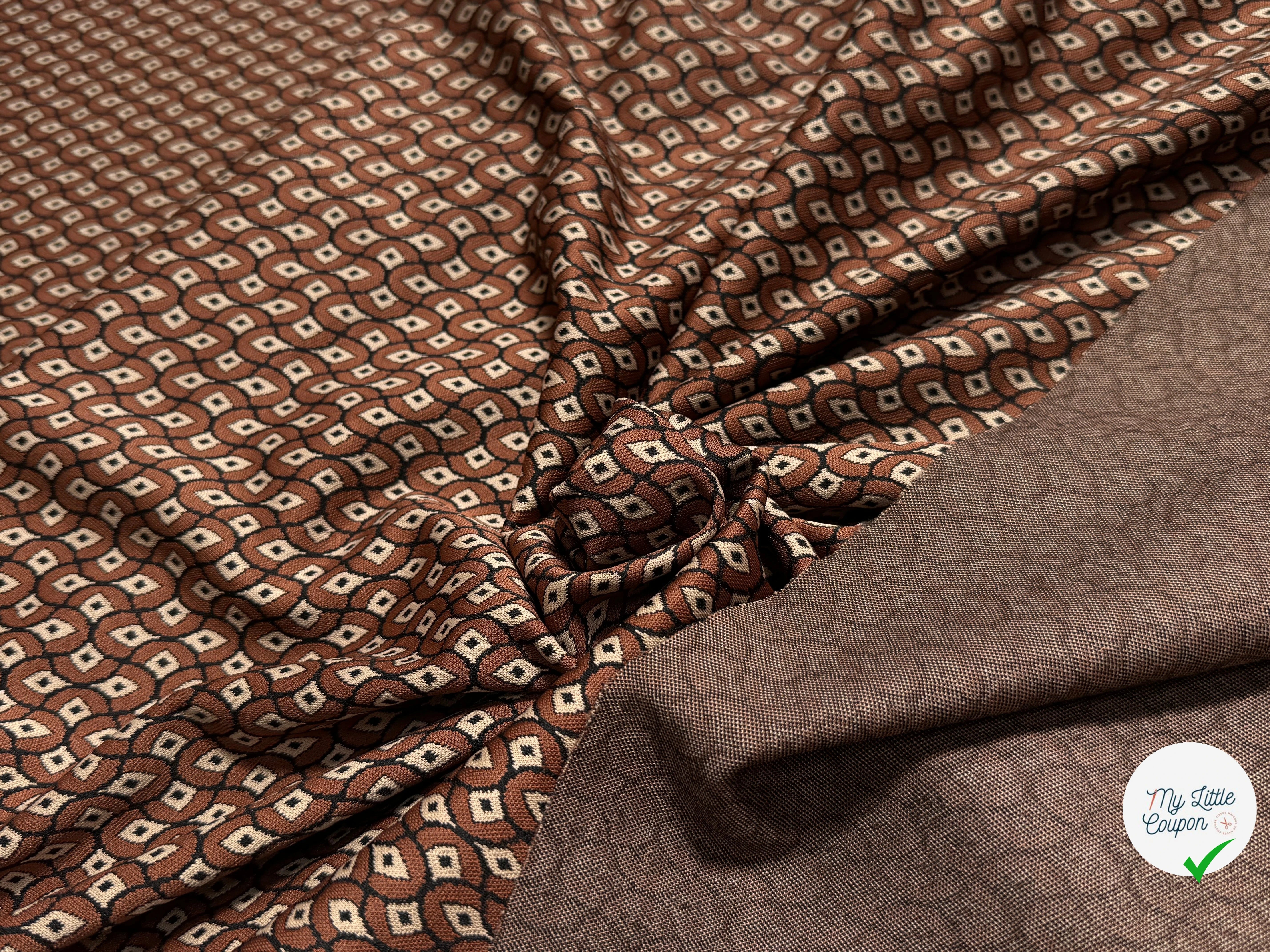 MAILLE LOURDE MOTIFS GÉOMETRIQUES CHOCO MARRON - My Little Coupon