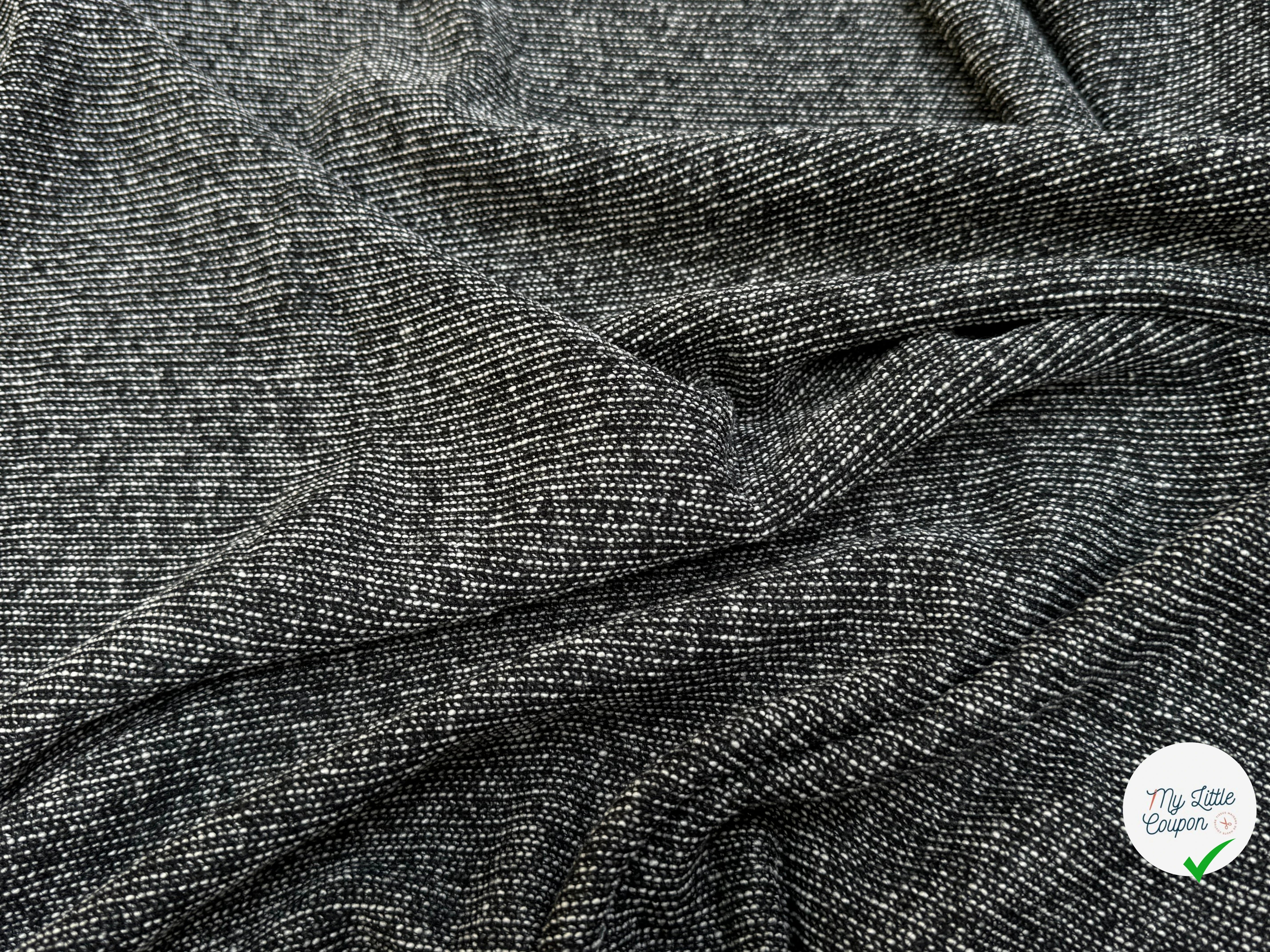 (Chute) MAILLE TRICOTÉE POLYLAINE TRÈS BELLE GRIS CHINÉ - My Little Coupon