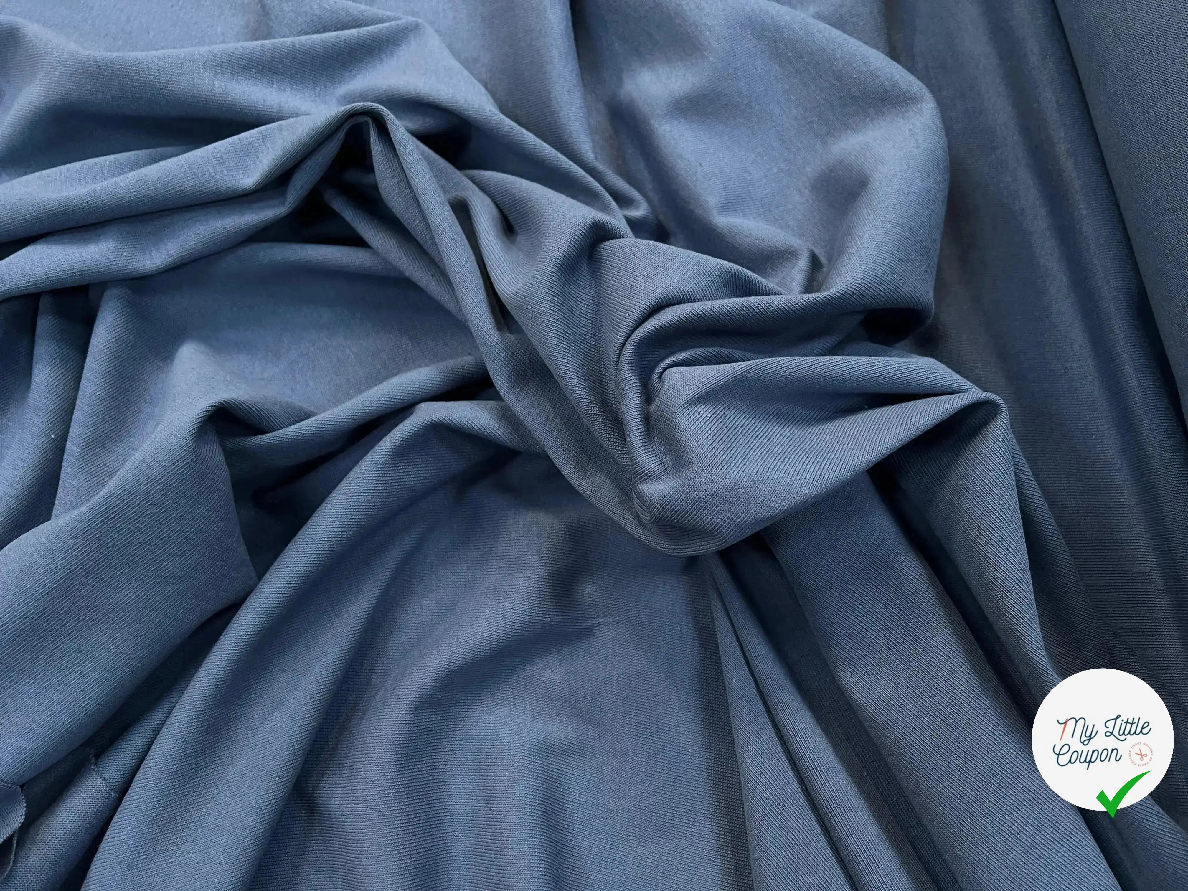 MAILLE LOURDE COTON BLEU CÉRULÉEN - My Little Coupon