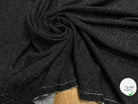 MOLLETON FIN LUREX ARGENT NOIR - My Little Coupon