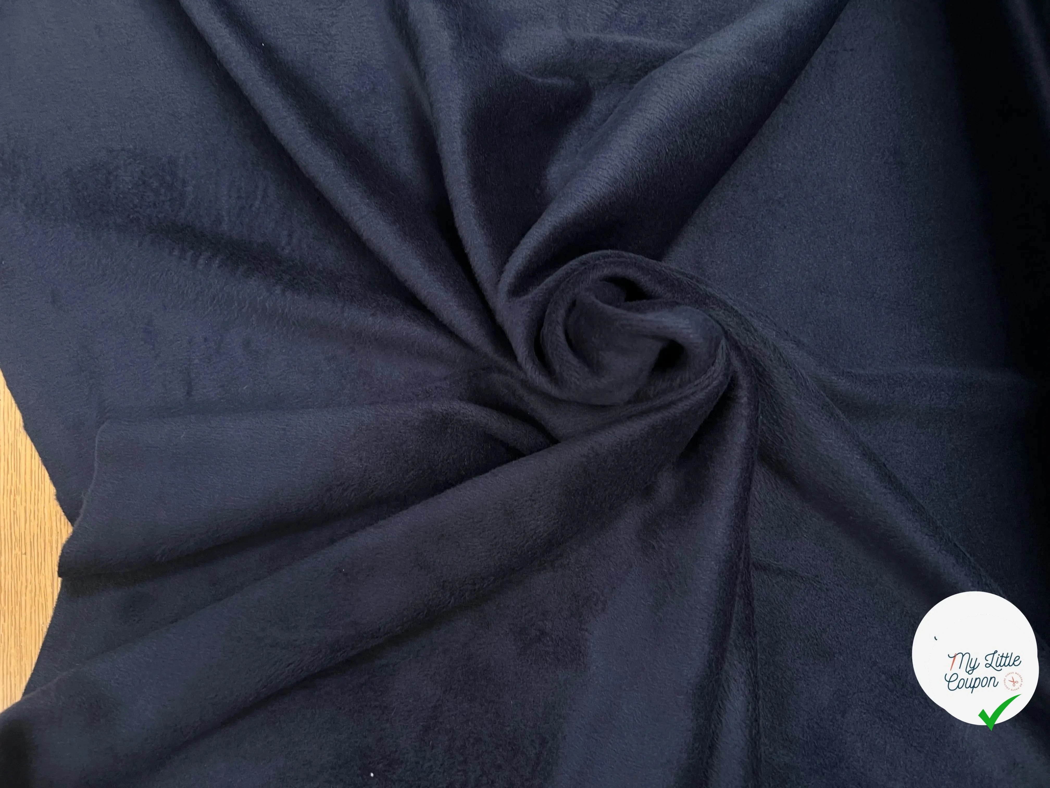 MOLLETON TOUT DOUX ENVERS GRATTÉ  MADE IN FRANCE 280 GREY/NAVY - My Little Coupon