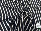 MOLLETON VISCOSE EMERISERISÉ RAYURE BLANC FOND NOIR MSO